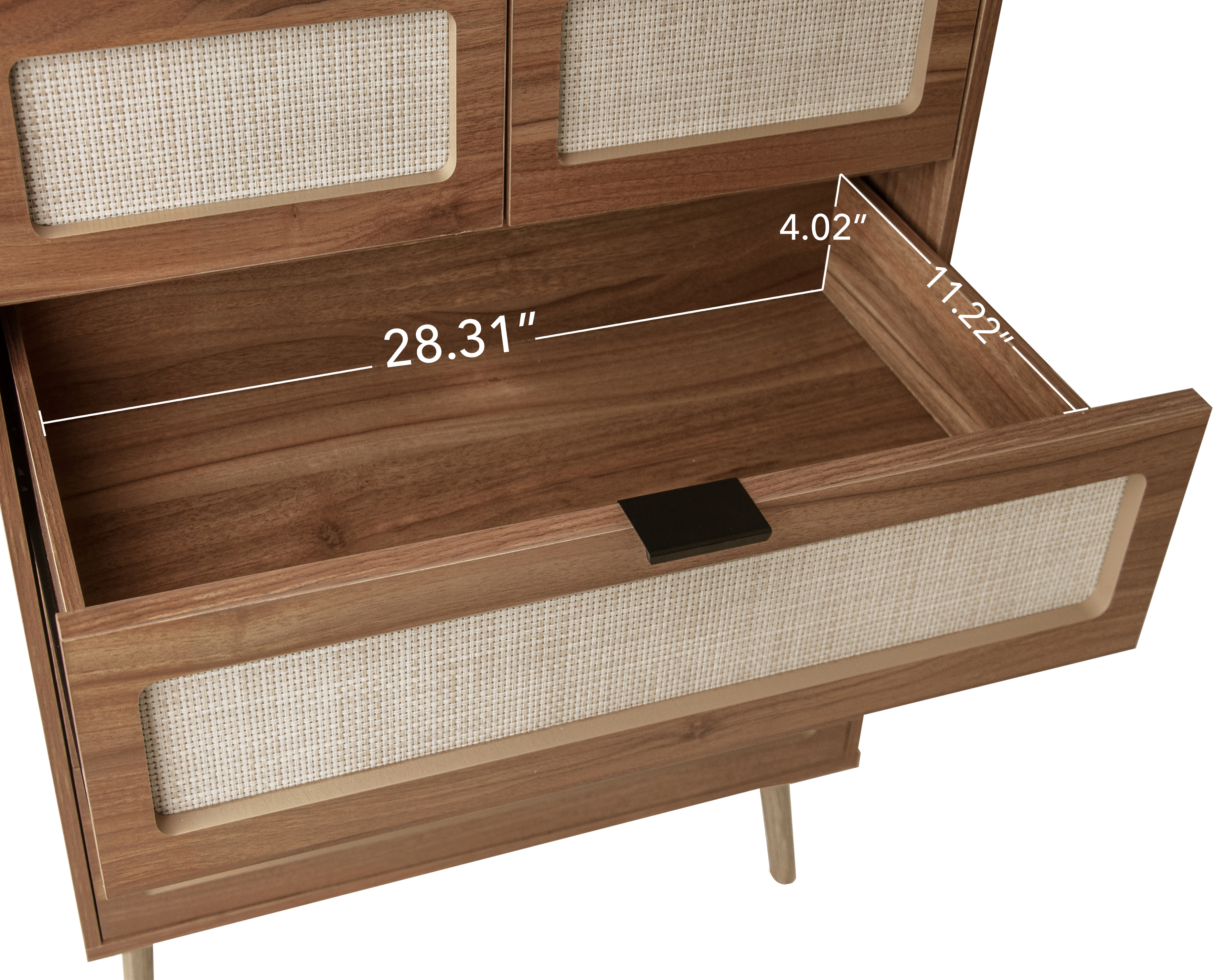 5 Drawer Cabinet, Accent Storage Cabinet, Suitable for Living Room, Bedroom, Dining Room, Study