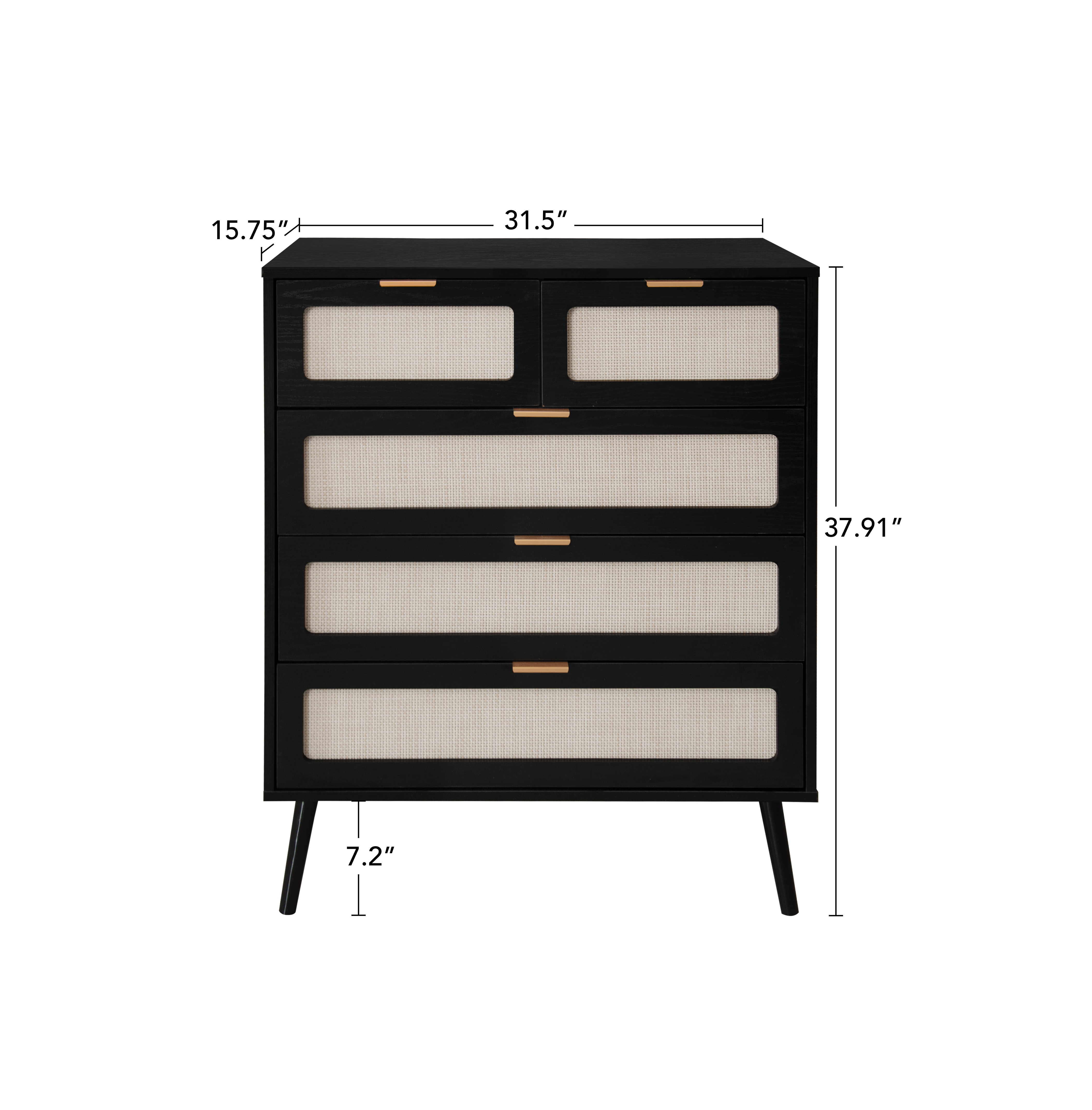 5 Drawer Cabinet, Accent Storage Cabinet, Suitable for Living Room, Bedroom, Dining Room, Study  WL Item Code: W688