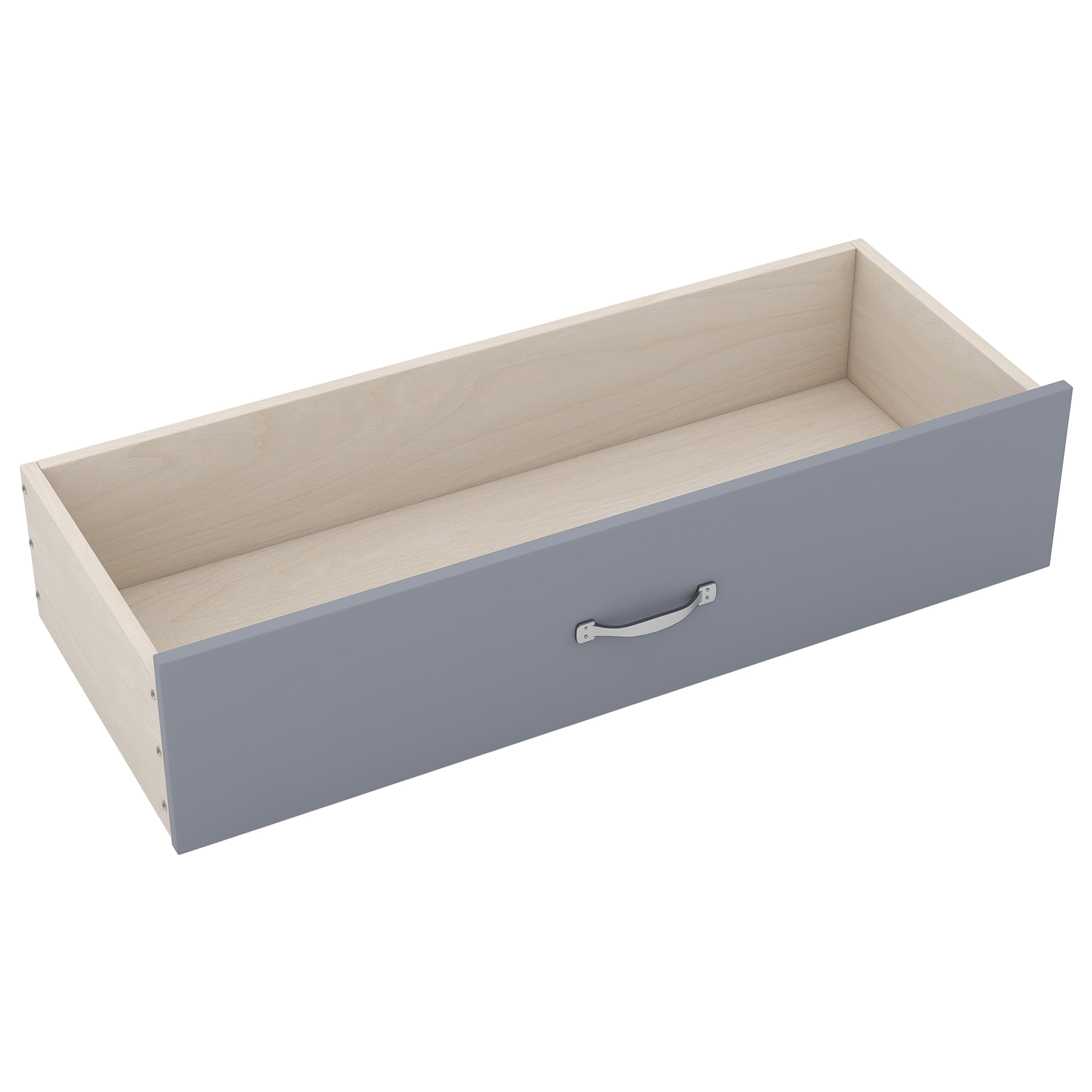  Boyel Living Full Size Platform Bed with Drawers and Storage Shelves, White/Gray