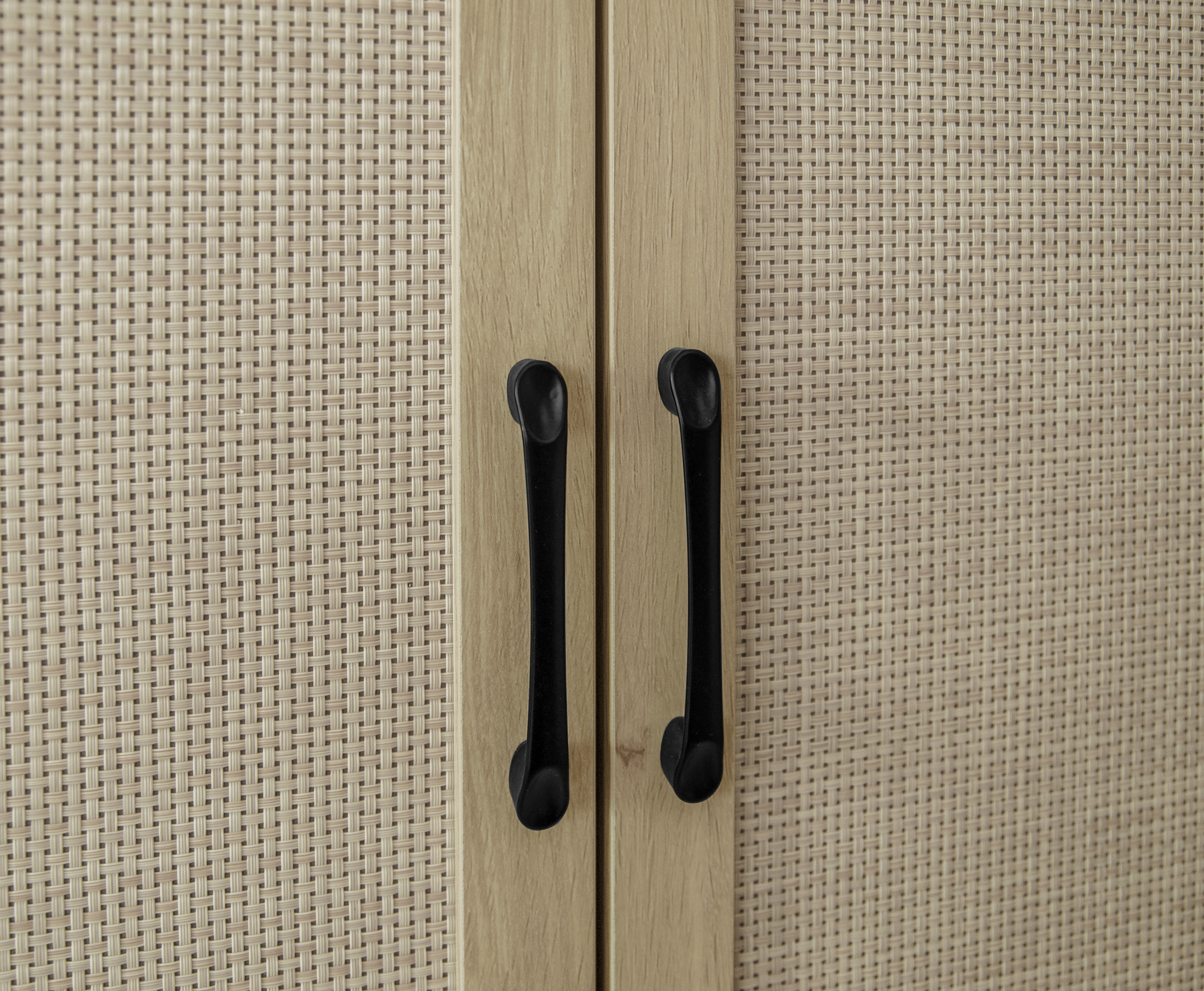 4 Door Cabinet with 4 Shelves with 4 Adjustable Inner Shelves, Storage Cabinet