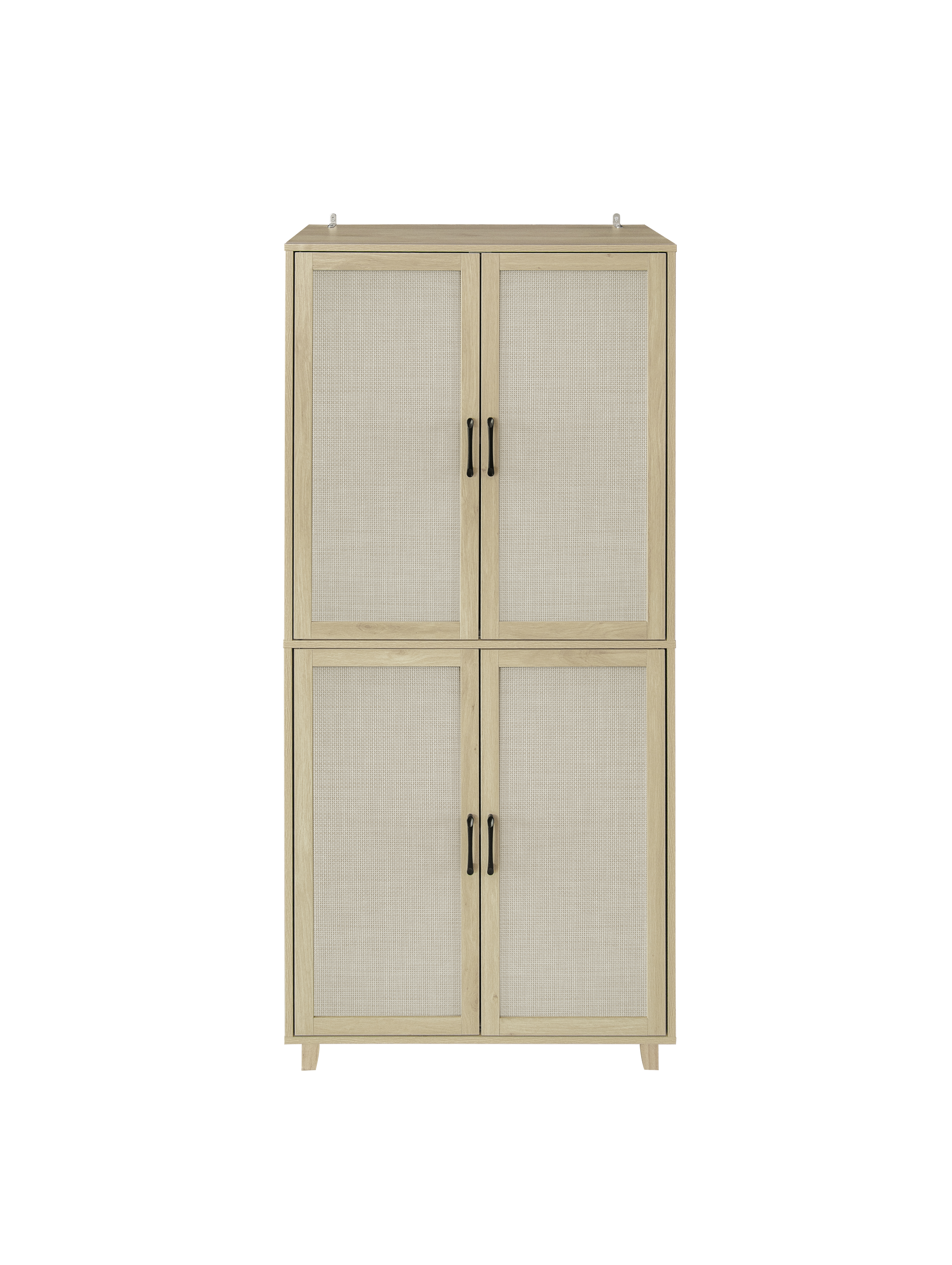 4 Door Cabinet, with 4 Adjustable Inner Shelves, Storage Cabinet