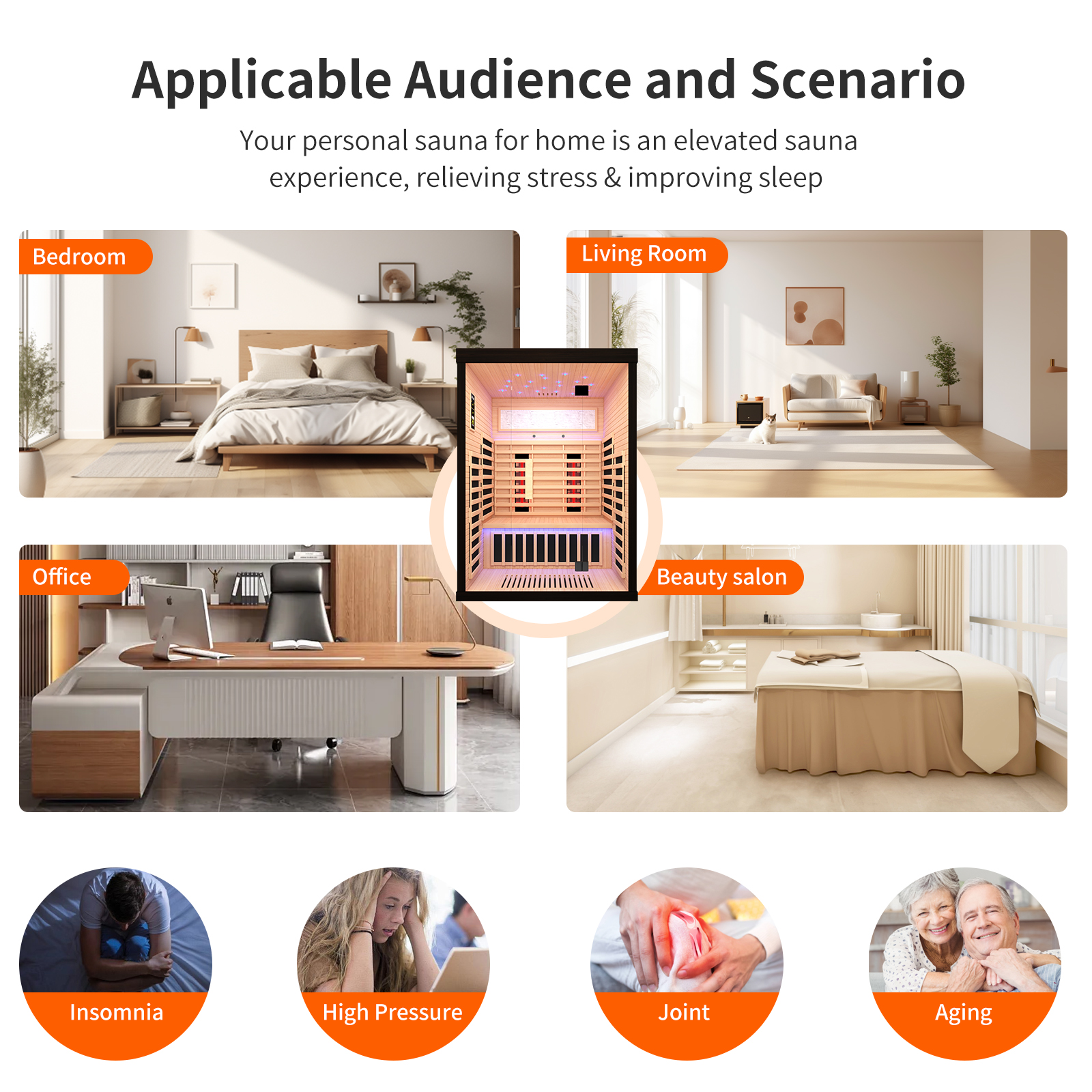 Boyel Living Luxury double sauna room 