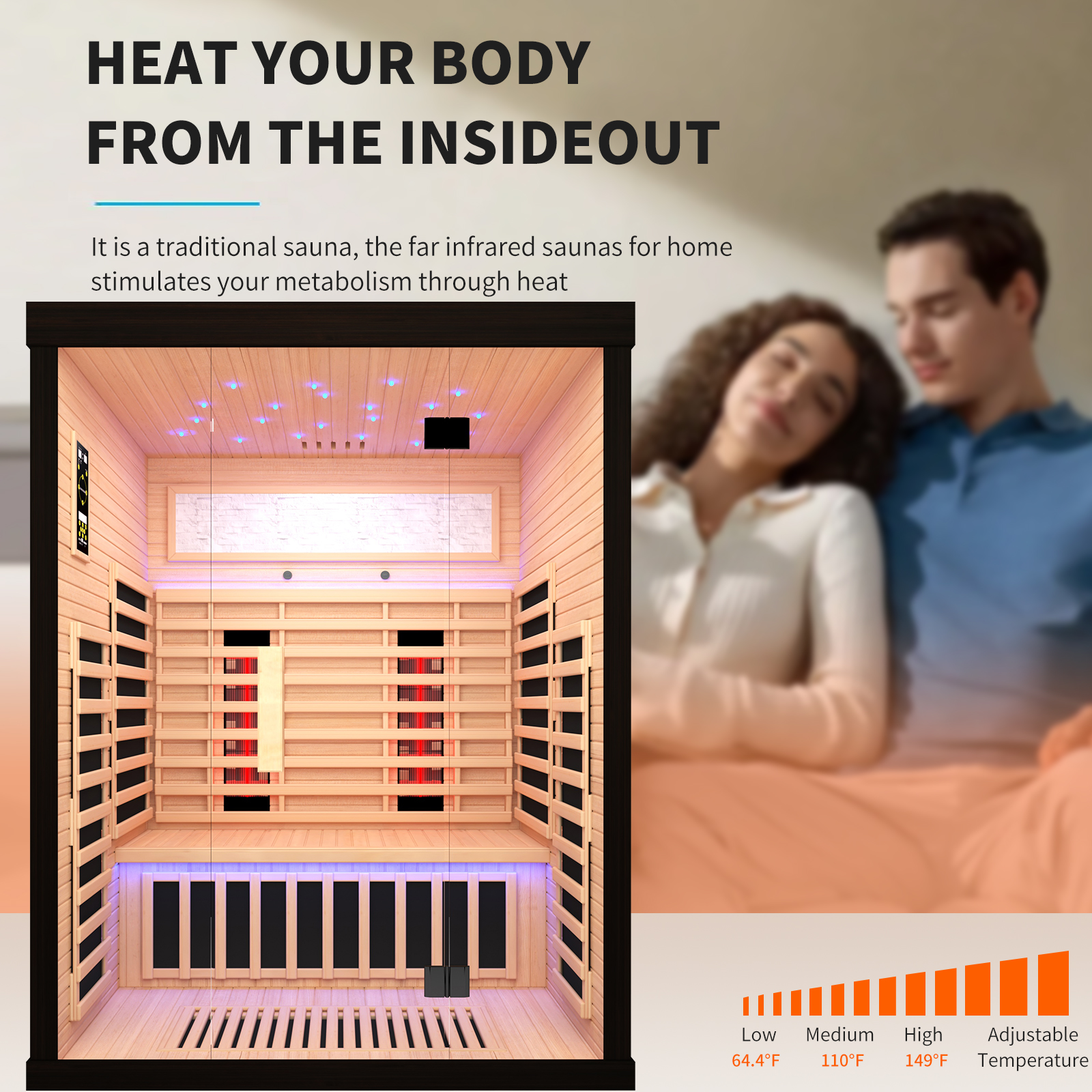 Boyel Living Luxury double sauna room 
