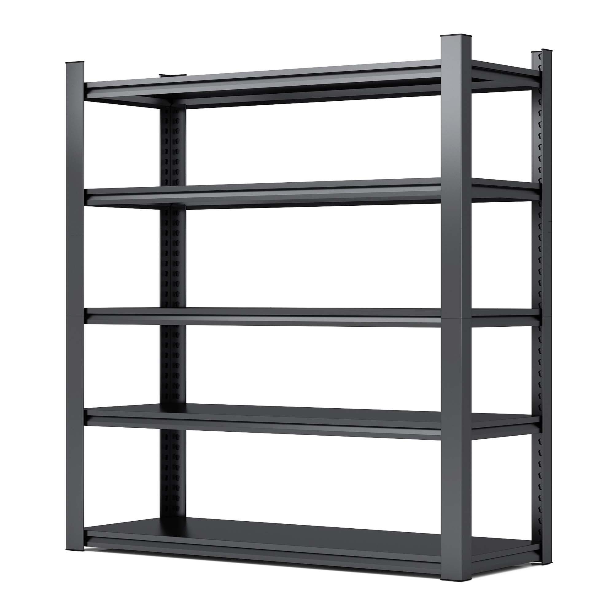 5 Tier Metal Shelves for Storage Garage Shelving 2000LBS Heavy Duty Storage Shelves Adjustable Garage Shelf Industrial Shelving Unit Storage Utility Rack