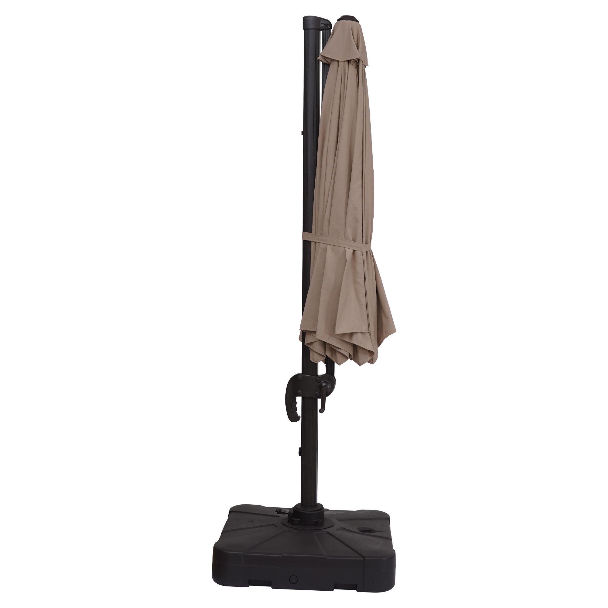 Mondawe 11 ft. Outdoor 360° Rotation Patio Cantilever Umbrella with Base for Garden Balcony