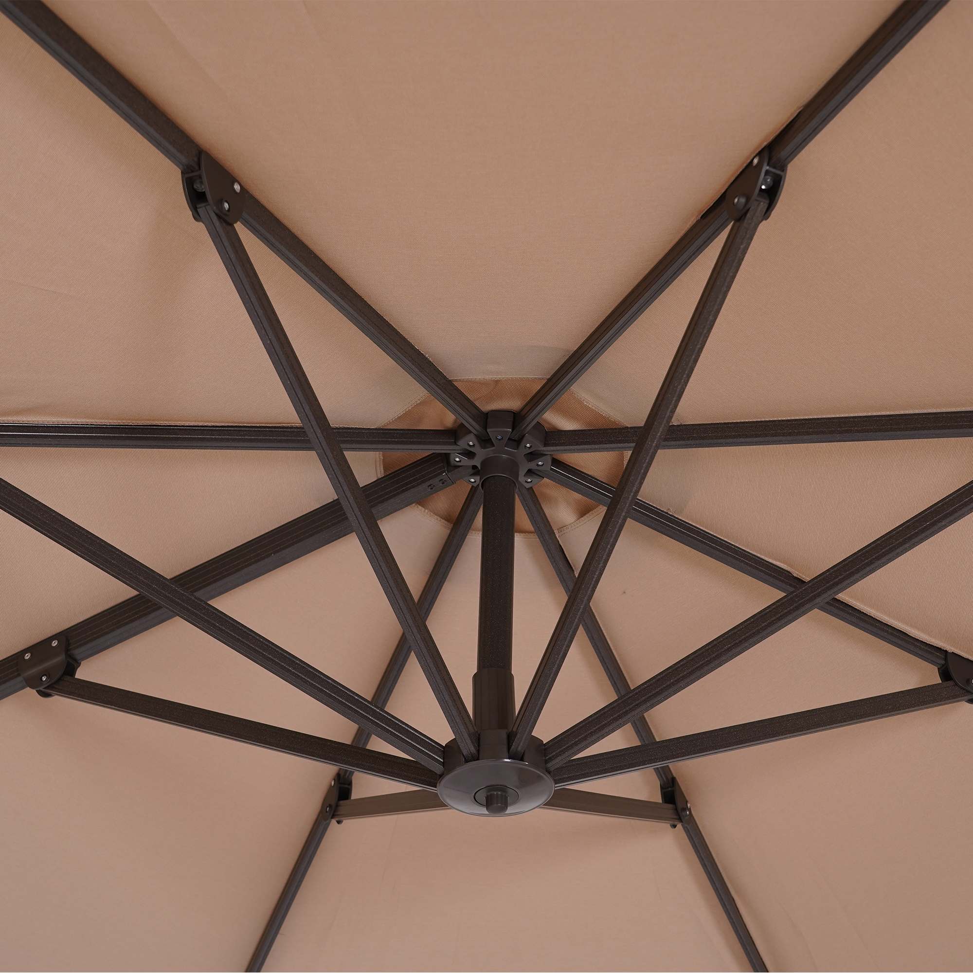 Mondawe 11 ft. Outdoor 360° Rotation Patio Cantilever Umbrella with Base for Garden Balcony