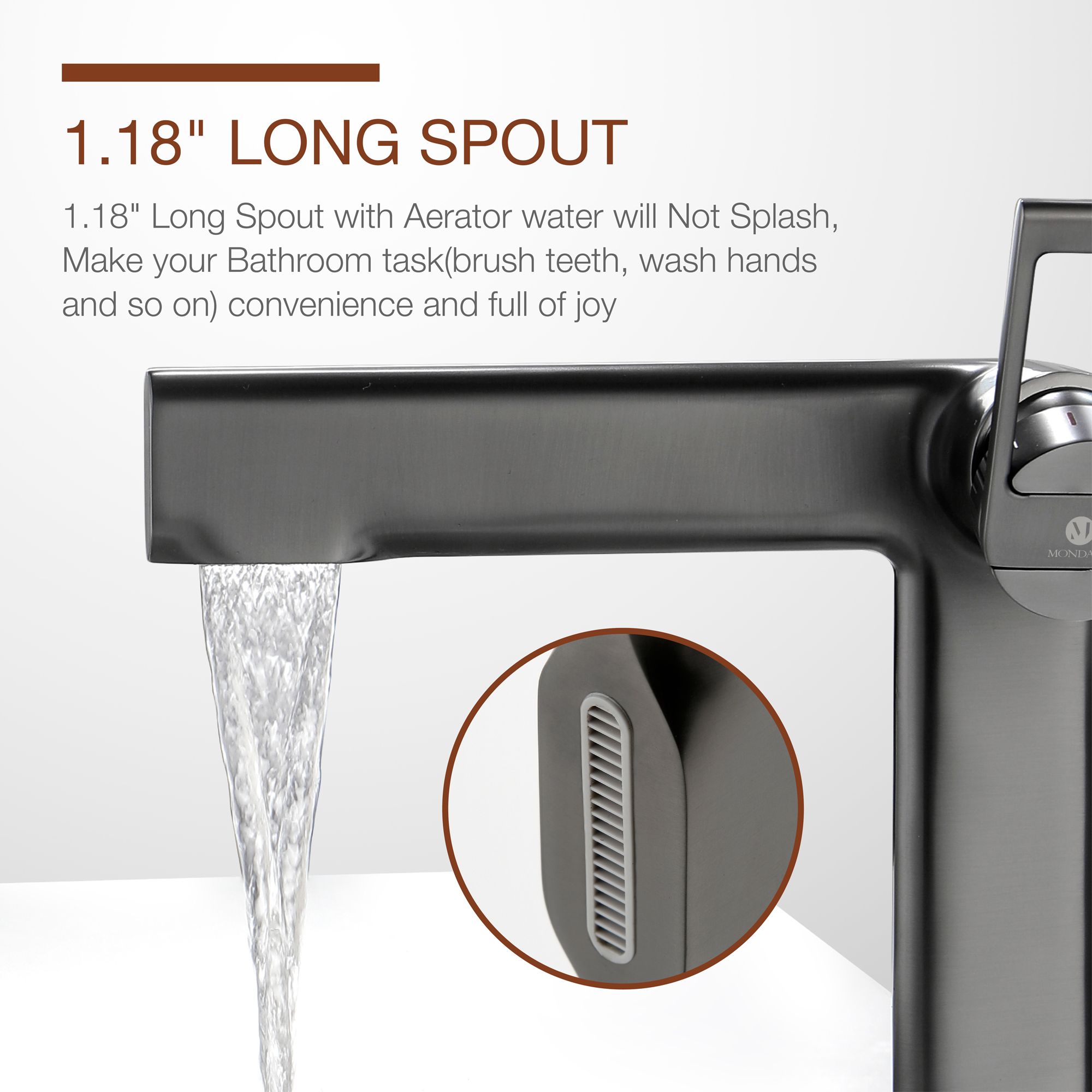 Trendy Long Spout Brass Single-Handle Single-Hole Bathroom Faucet Sink Faucet Bathroom Faucet in Brushed Gold/ Brushed Black Chrome