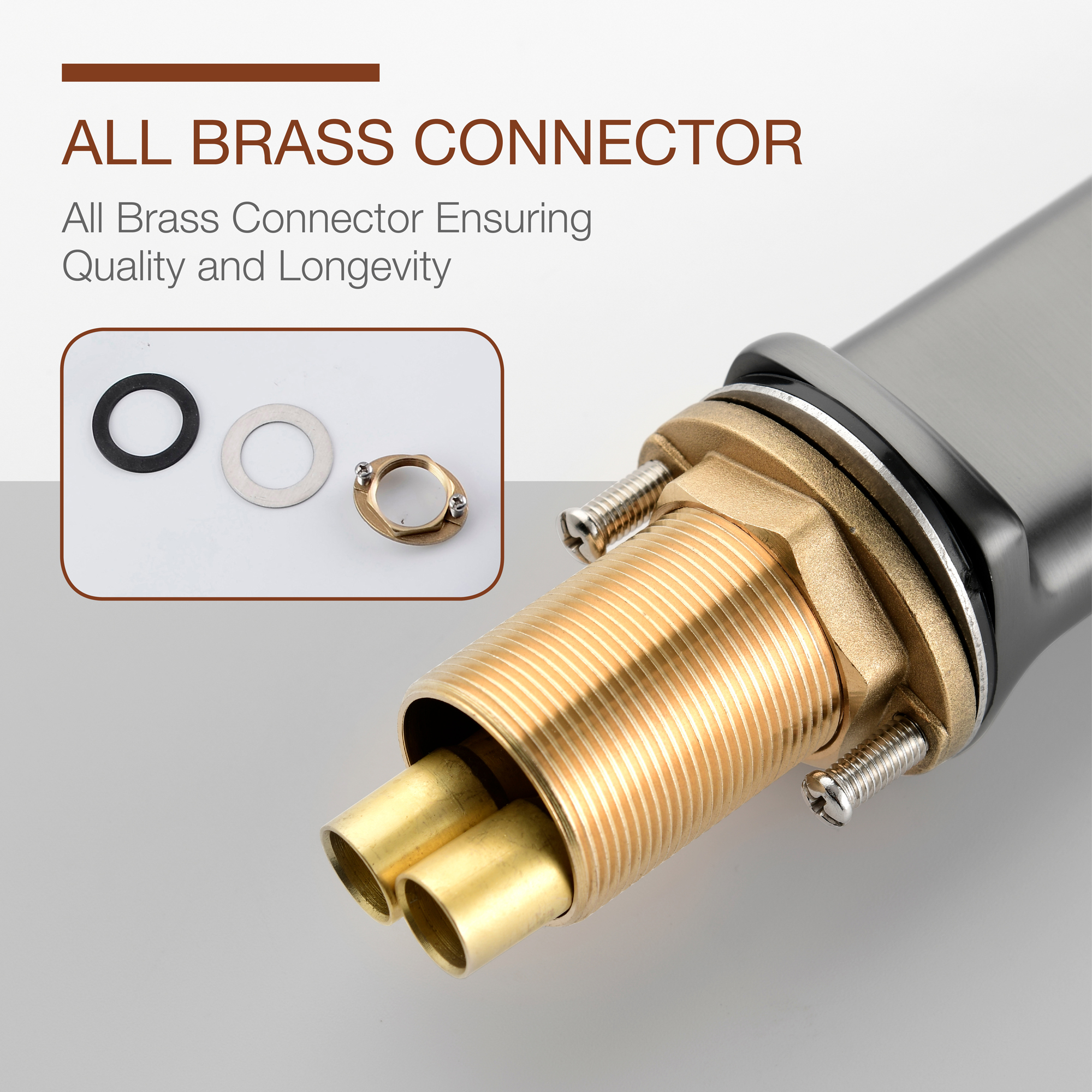 Trendy Long Spout Brass Single-Handle Single-Hole Bathroom Faucet Sink Faucet Bathroom Faucet in Brushed Gold/ Brushed Black Chrome