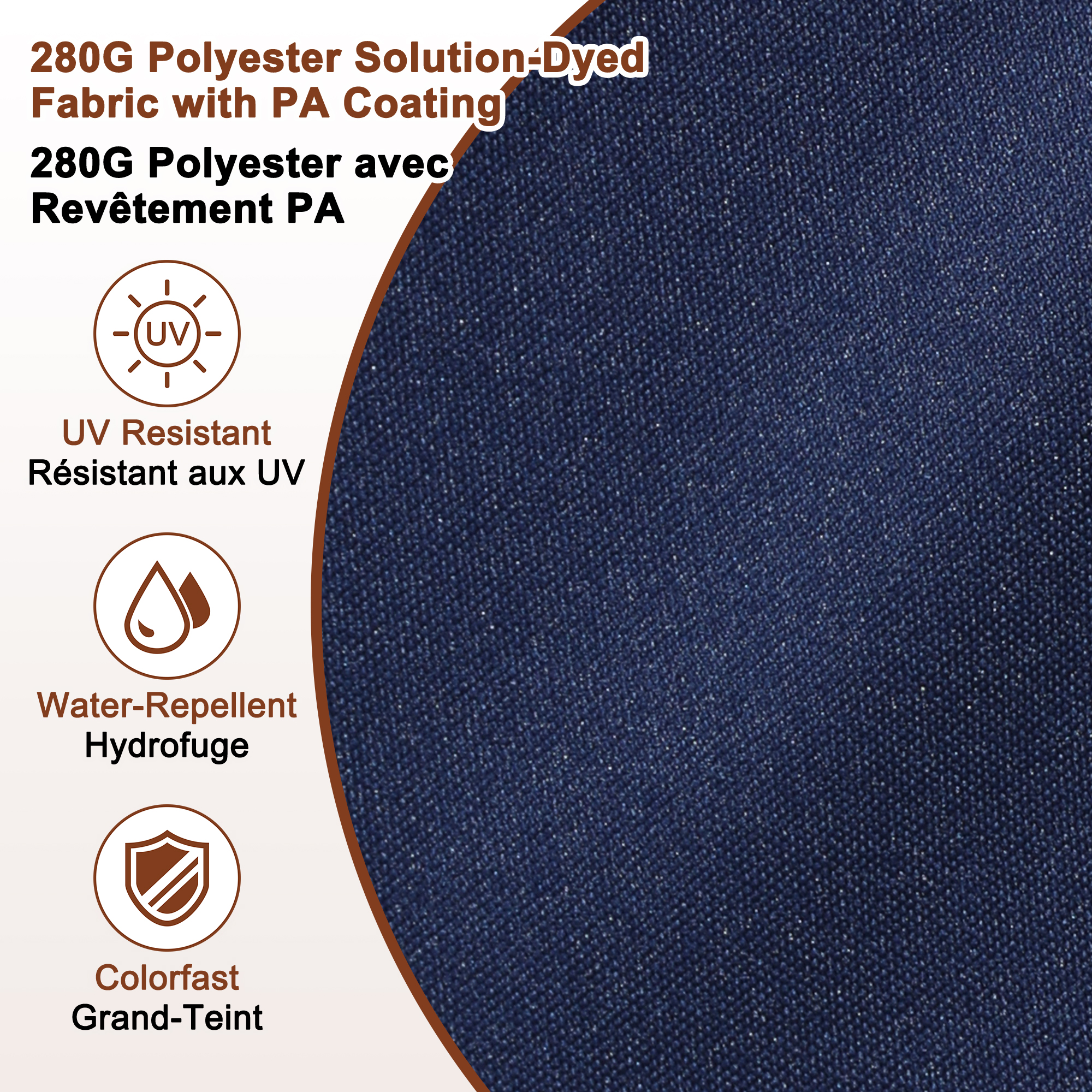 Square Aluminum Cantilever Patio Umbrella with 90° Tilt, LED & Bluetooth Mood Light, and Base Included