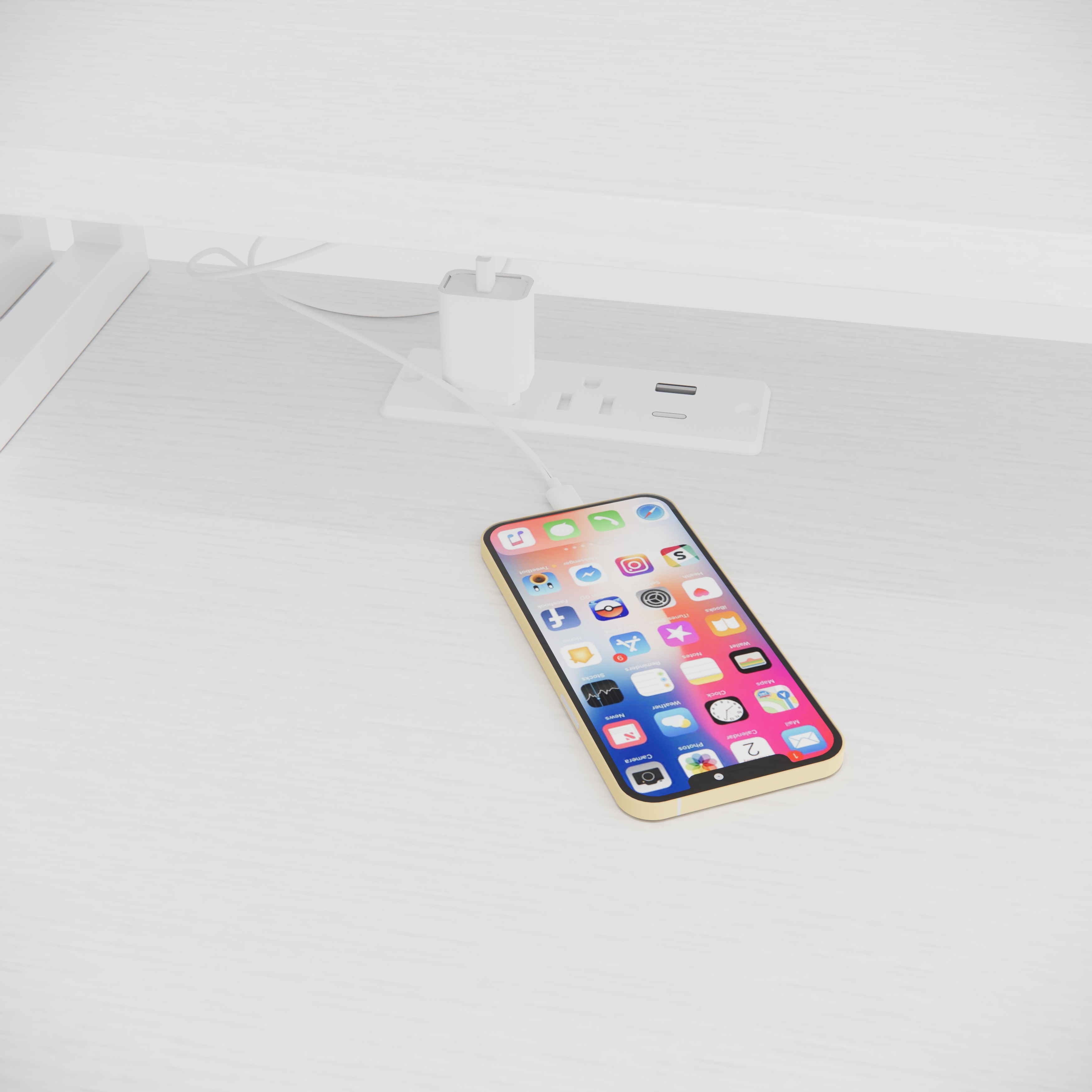 47.3" Computer Desk with power outlet,Monitor Stands,Shelves, Office Desk/Writing Table/Gaming desk With drawers,Large Side Pocket and Hooks,Easy to Assemble,Frame stability Reversible,Black