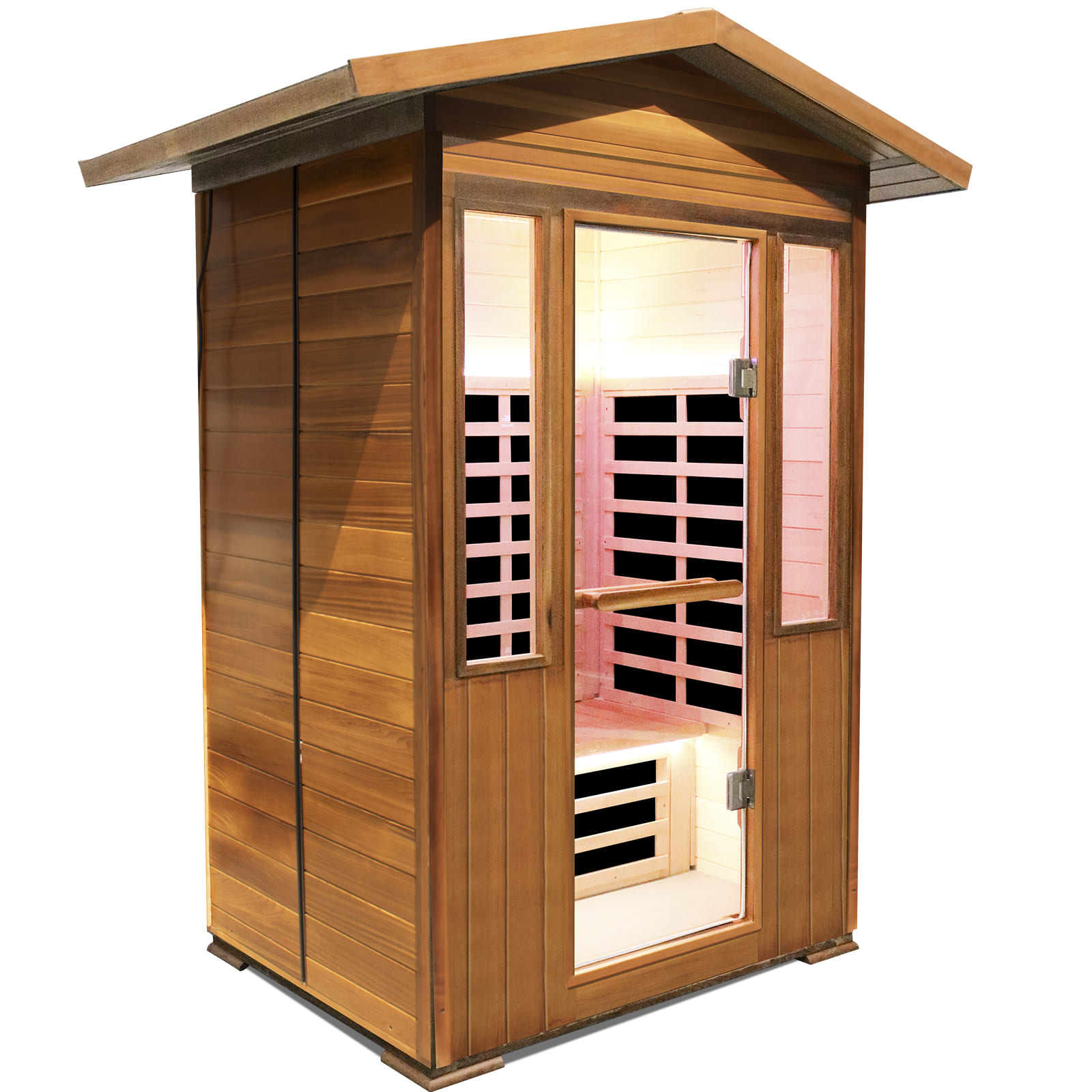 Outdoor Double Red Cedar Far Infrared Sauna Room 