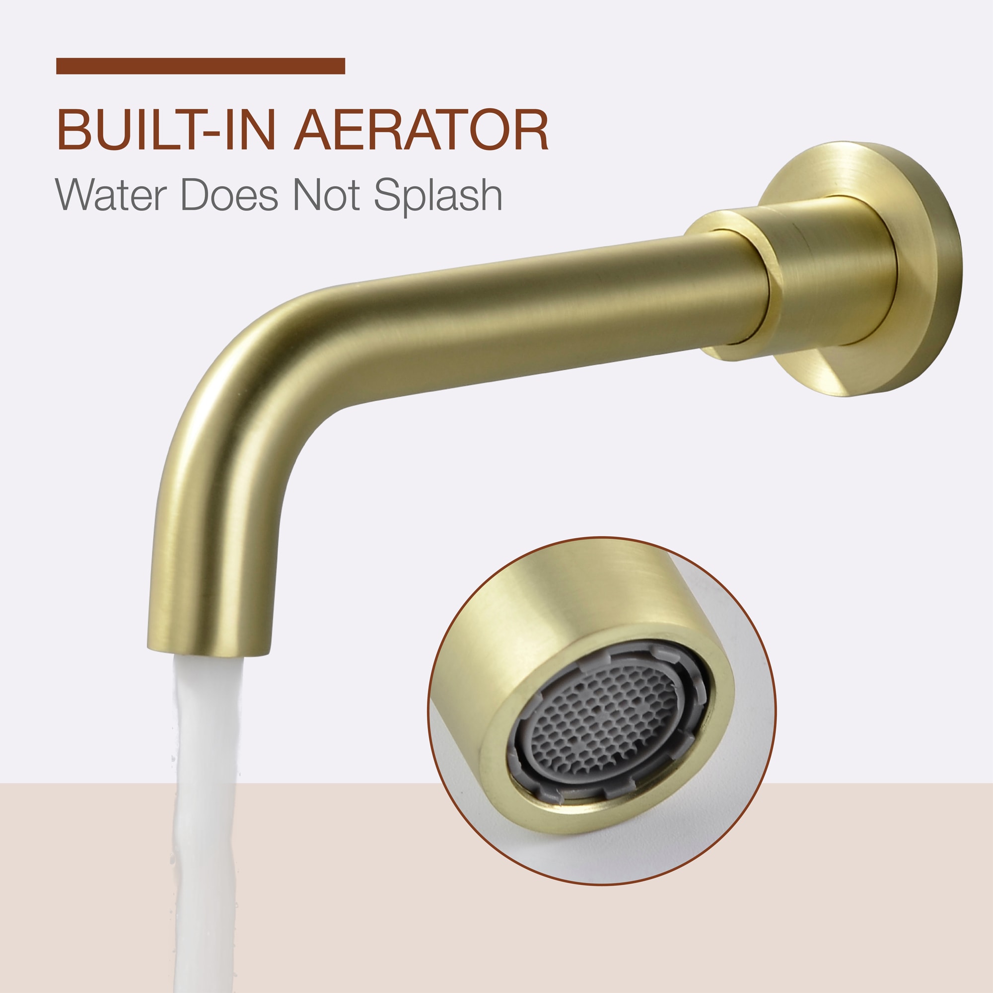 Mondawe Wall Mount Bathroom Sink Faucet Single Handle in Black/Gold-Mondawe