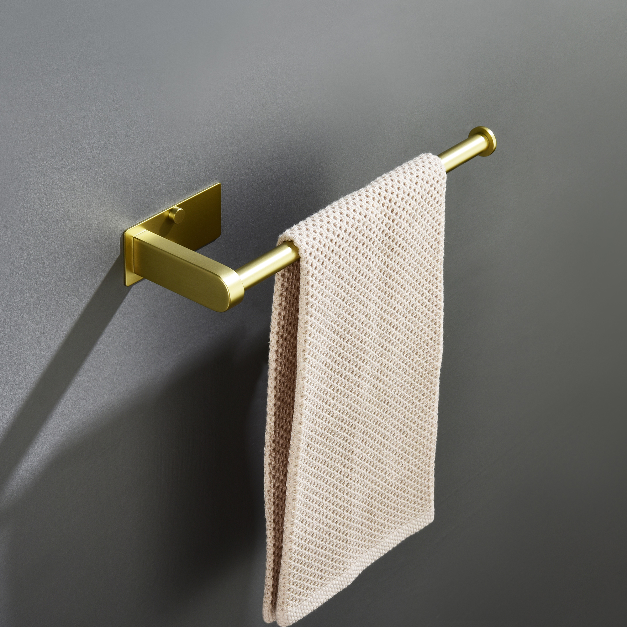  2-Pack 12 in. Wall-Mount Stainless Steel Paper Towel Holder Self Adhesive Paper Towel Holders in Brushed Nickel/Brushed Gold/Matte Black