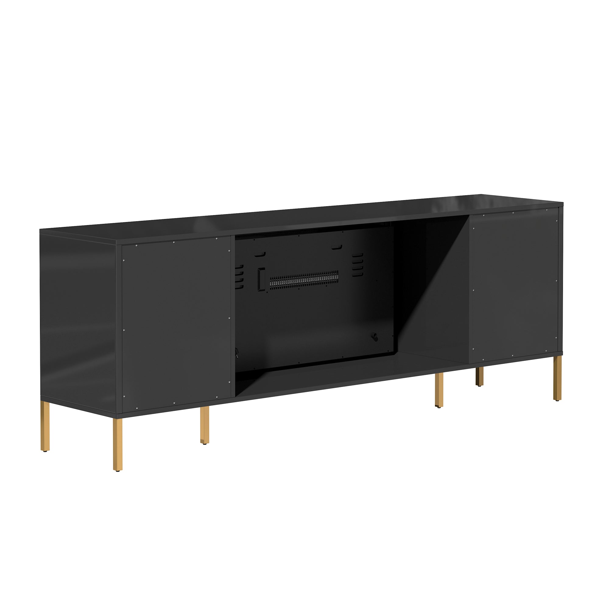70.08'' Wide Storage Cabinet with Electric Fireplace