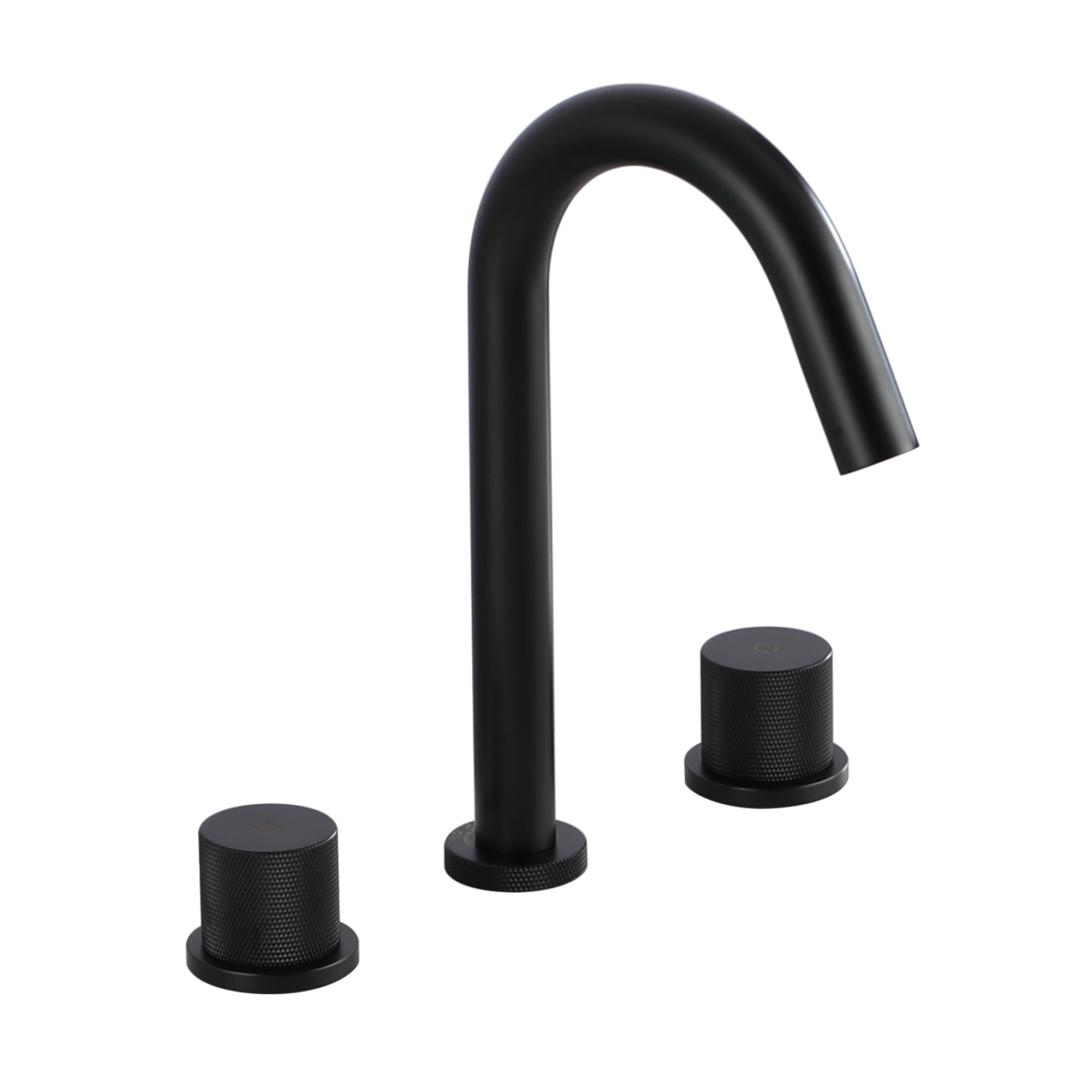 Mondawe 8 in. Widespread Double-Handle Bathroom Faucet in Nickel Brushed/Black/Brushed Gold-Mondawe