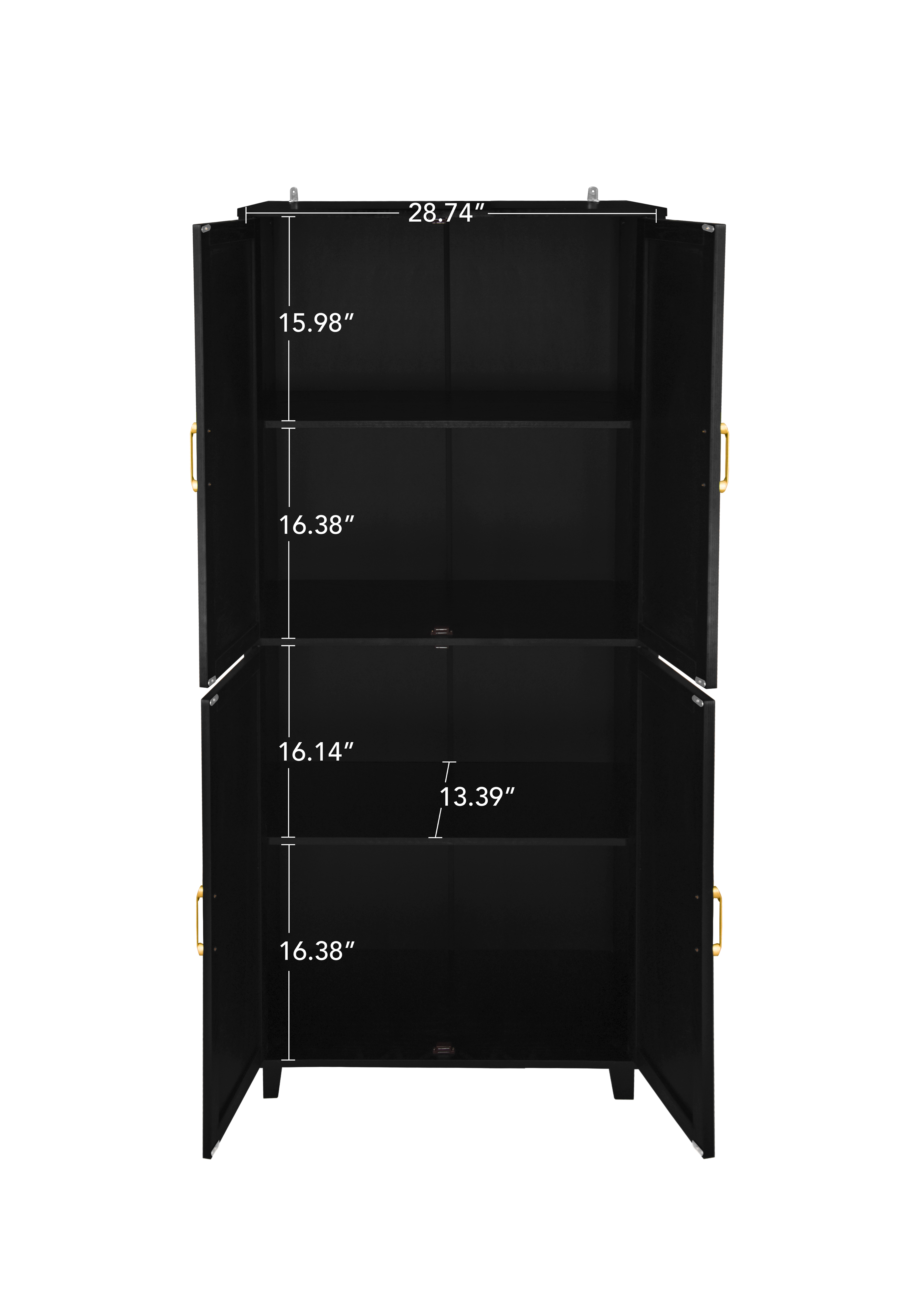 Boyel Living 4 Door Cabinet, with 4 Adjustable Inner Shelves, Storage Cabinet 