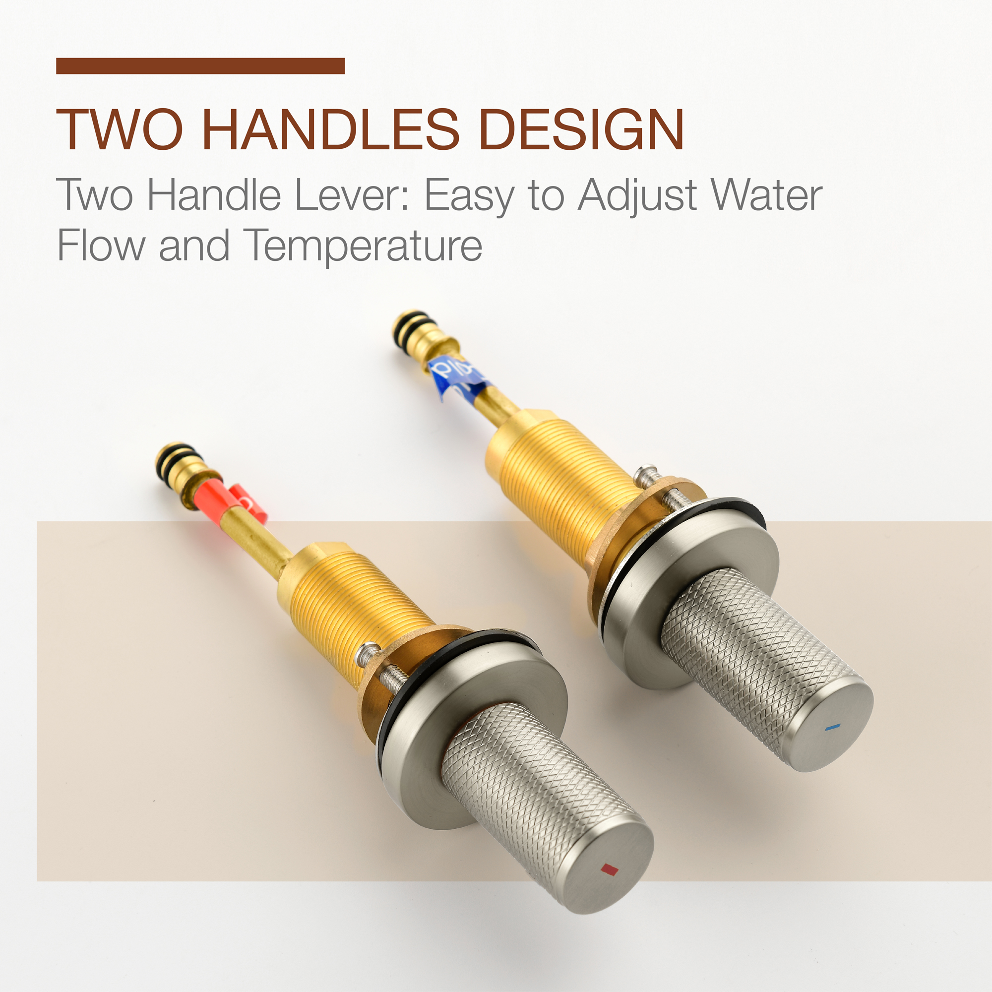 Mondawe Double Handle 8-Inch Center Wide-Spread Bathroom Faucet in Gold/Black/Nickel-Mondawe