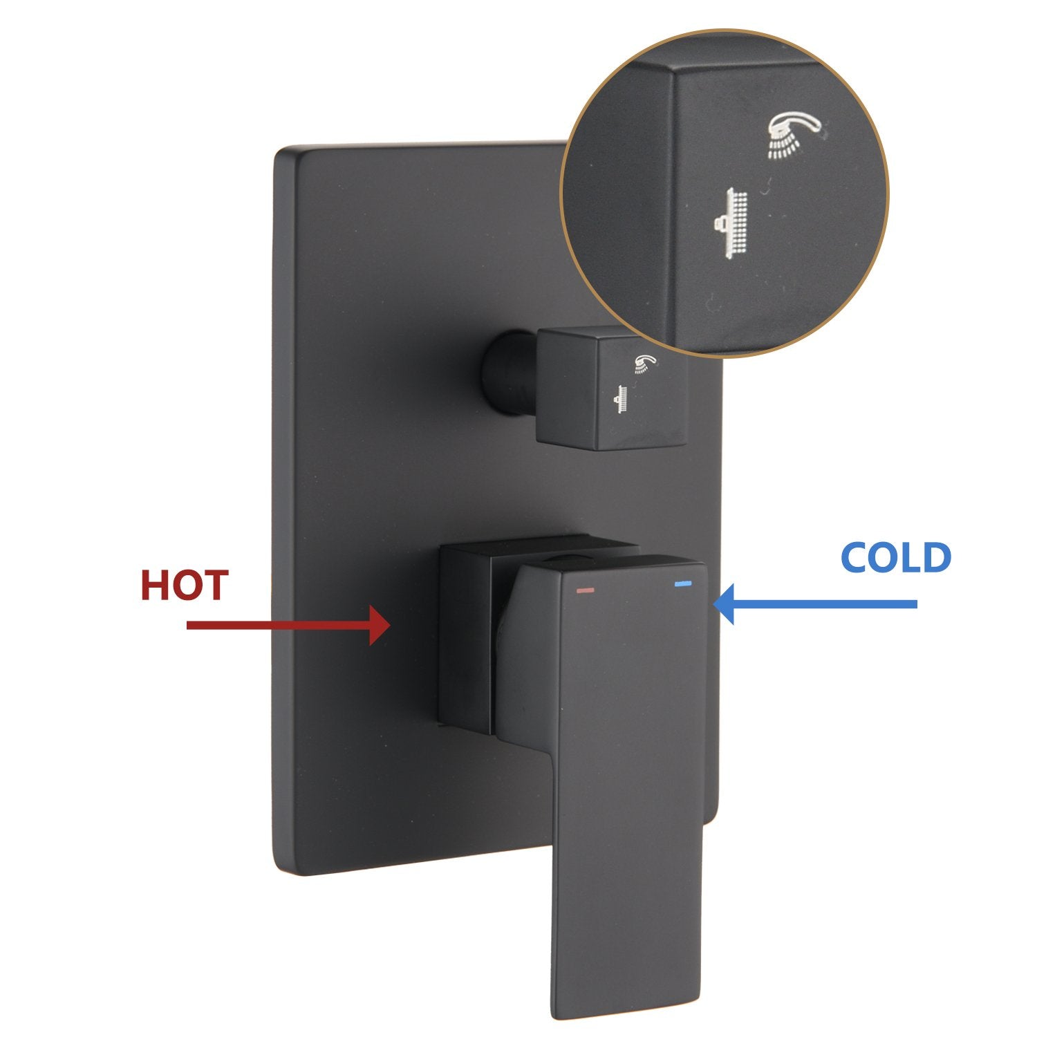 1-Spray Patterns with 2.5 GPM Ceiling Mount Dual Shower Heads- Valve Included