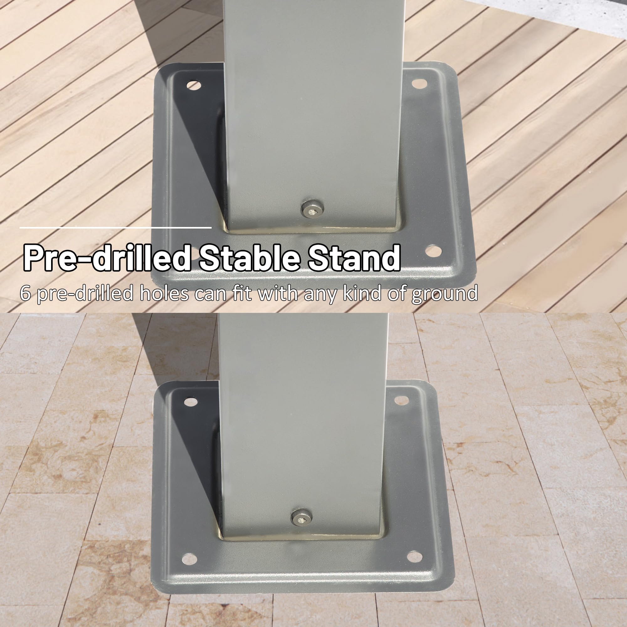 11 X 16 FT Outdoor Living Outdoor Retractable Pergola with Weather-Resistant Canopy Aluminum Garden Pergola Patio Grill Gazebo for Courtyard -Lake Blue/Dark Gray/Khaki