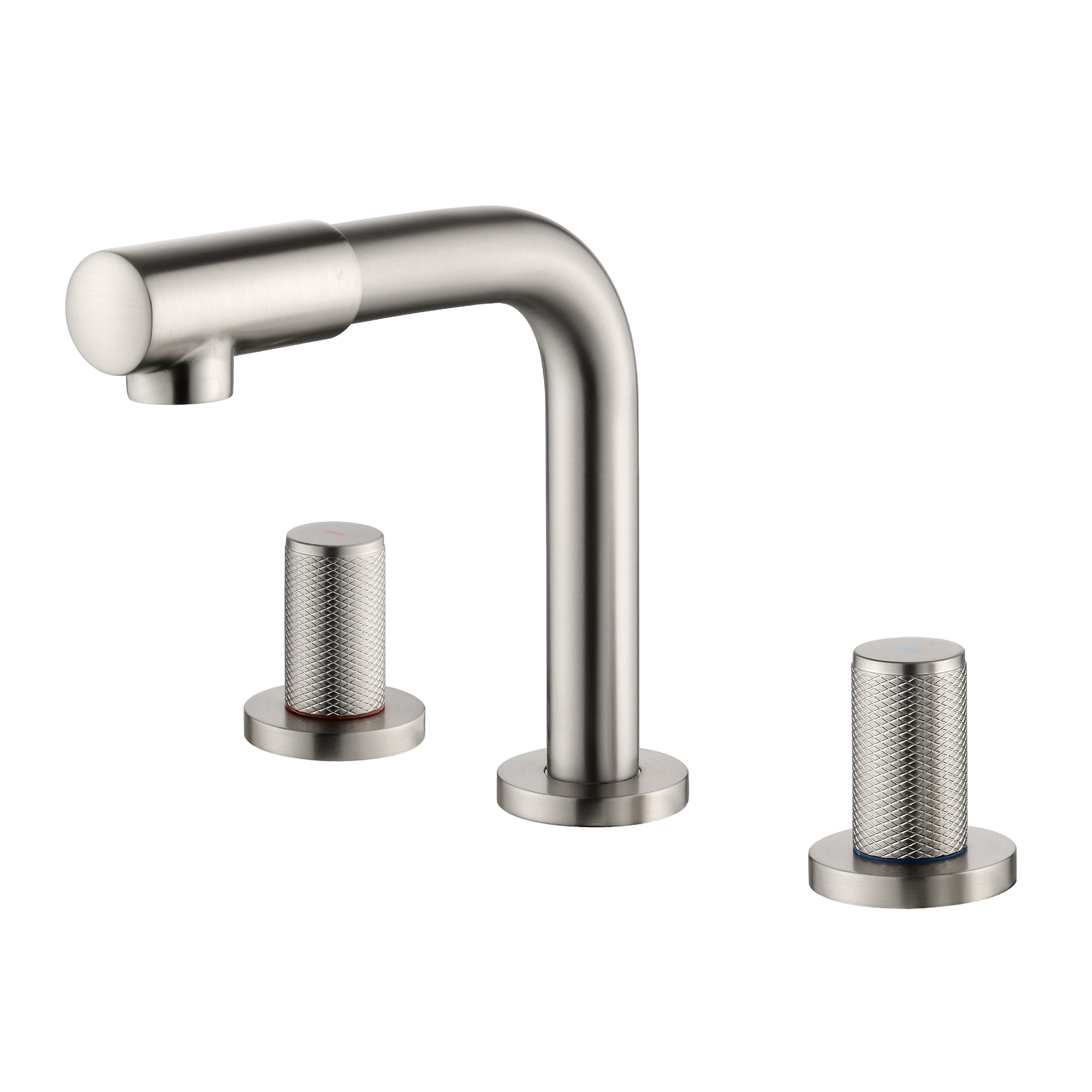 Mondawe Double Handle 8-Inch Center Wide-Spread Bathroom Faucet in Gold/Black/Nickel-Mondawe