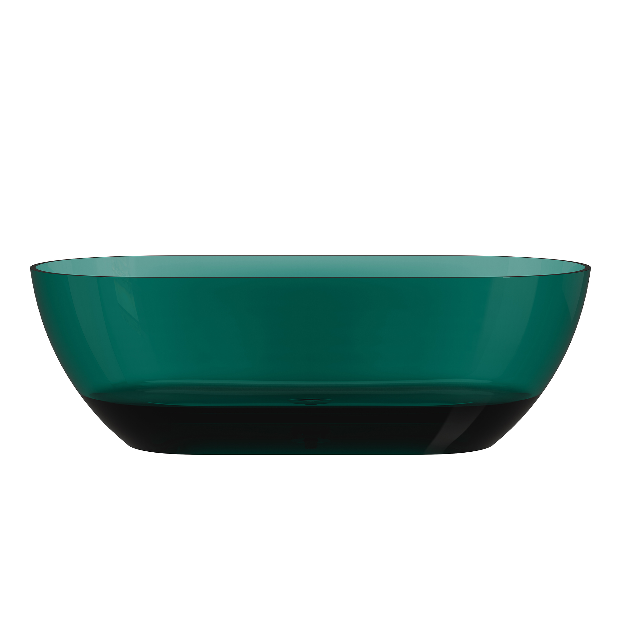 69" Resin Freestanding Bathtub Transparent Soaking Tub Modern Oval Design Stand Alone Tub with Pop-up Drain and Overflow,Black & Grey/Coffee/Purple/Blue