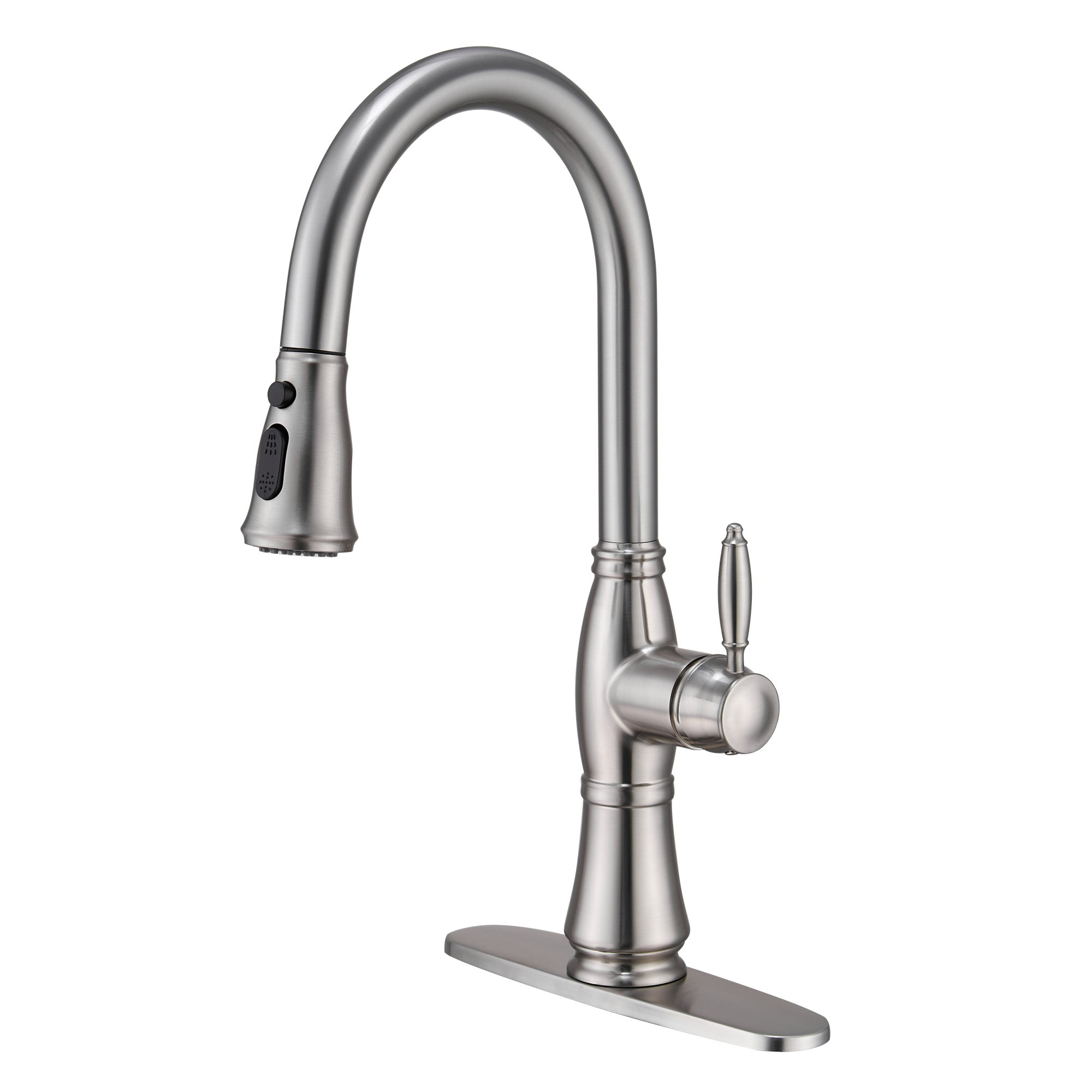 Mondawe Retro Tulip High Arc Pull Down Single Handle Deck Mount Kitchen Faucet-Mondawe