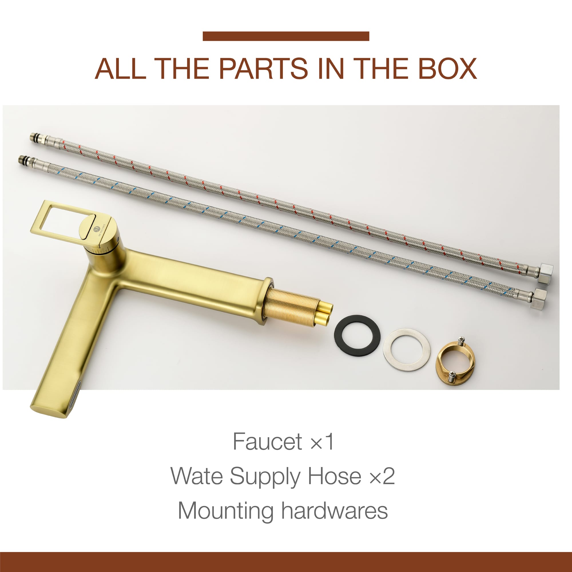 Mondawe Modern Design Single Hole Bathroom Faucet(Black/Gray/Gold)-Mondawe