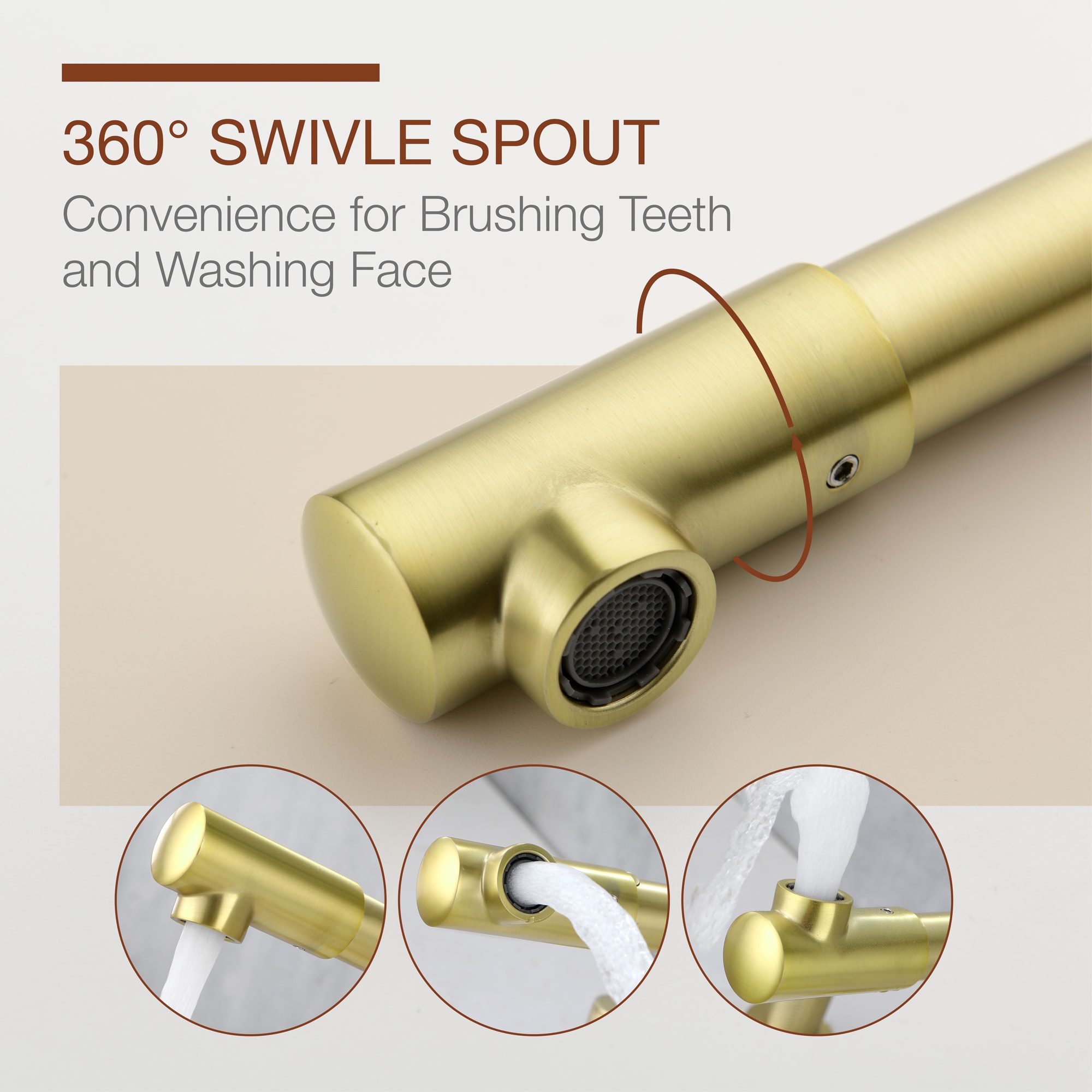 Mondawe Double Handle 8-Inch Center Wide-Spread Bathroom Faucet in Gold/Black/Nickel-Mondawe