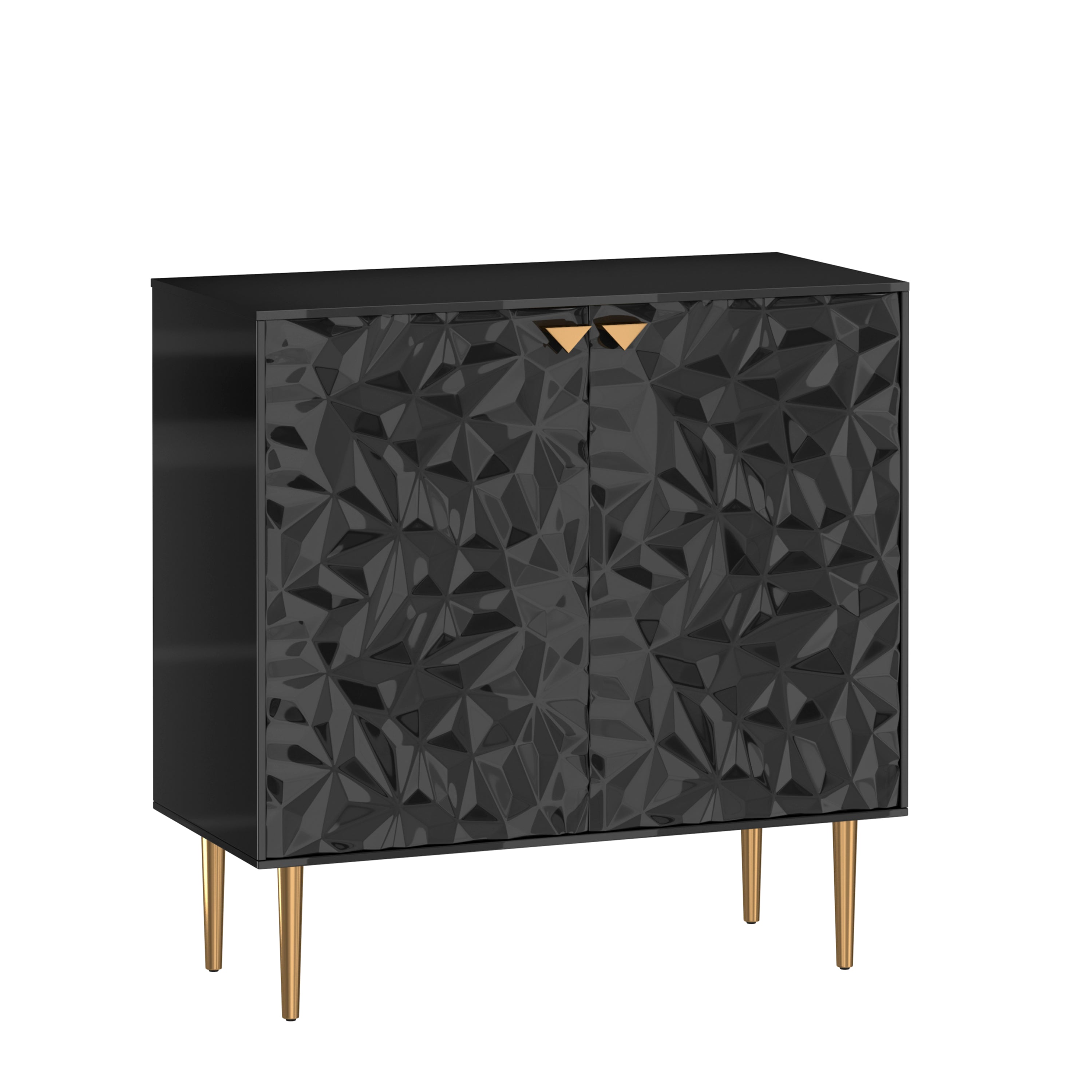 Boyel Living 2 Door Cabinet With Elegant Raised Diamond Pattern