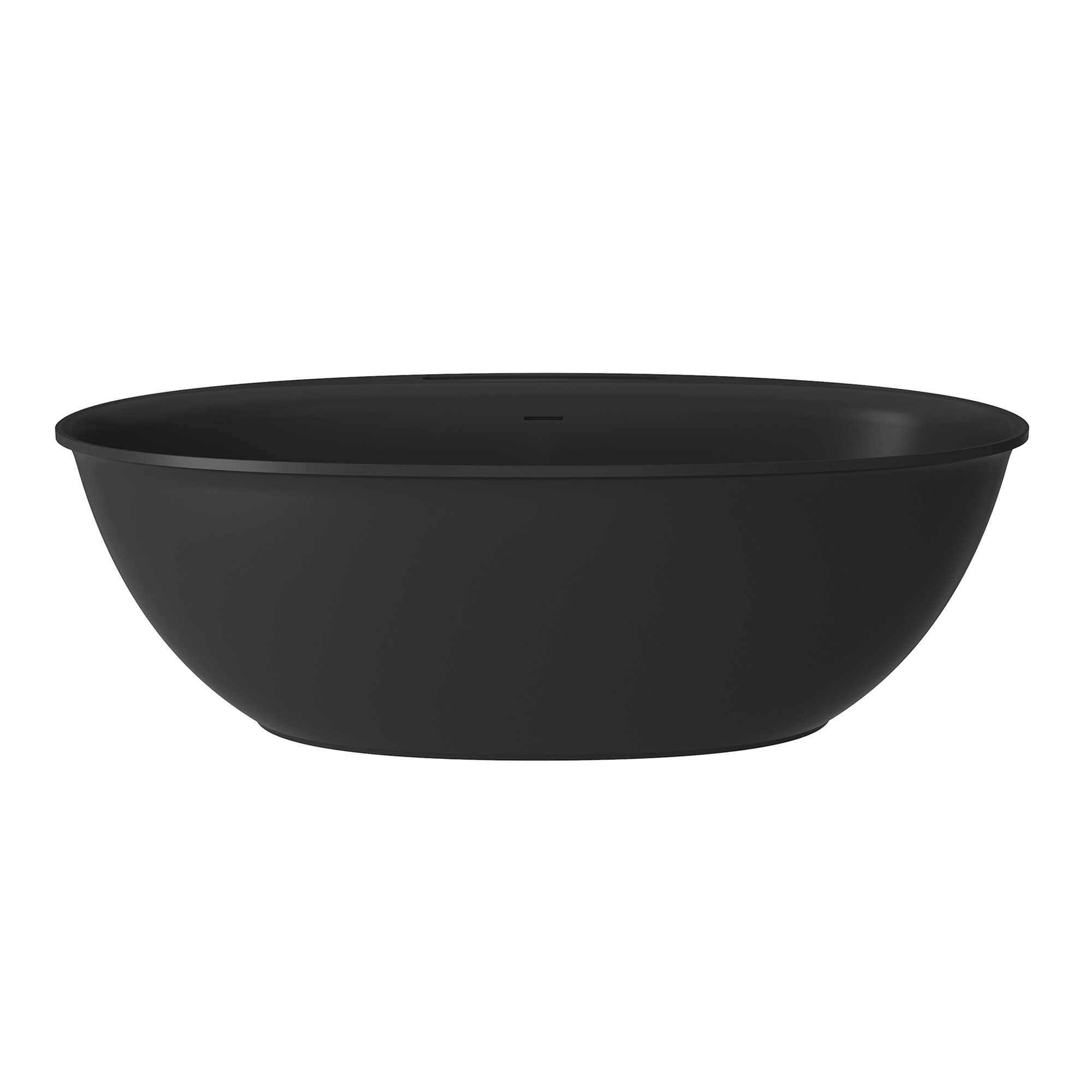 63" Free Standing Tub Stone Resin Freestanding Bathtub Matte White Solid Surface Soaking Tub with Drain, Drain Hose & Sanding Paper