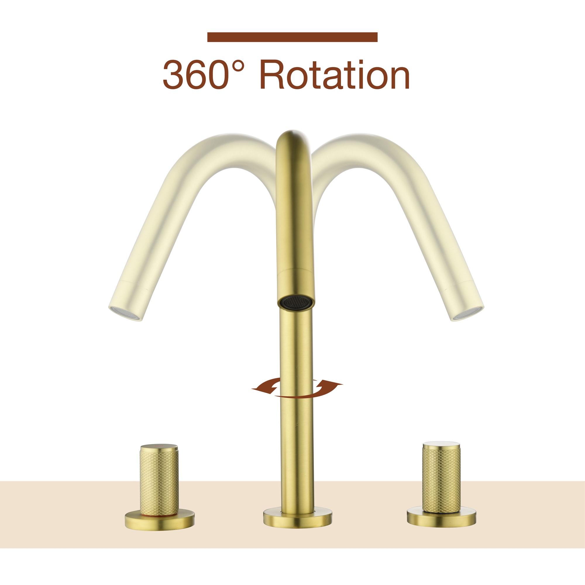 Mondawe Double Handle 8-Inch Center Wide-Spread Bathroom Faucet（Black/Gold/Nickel�?Mondawe