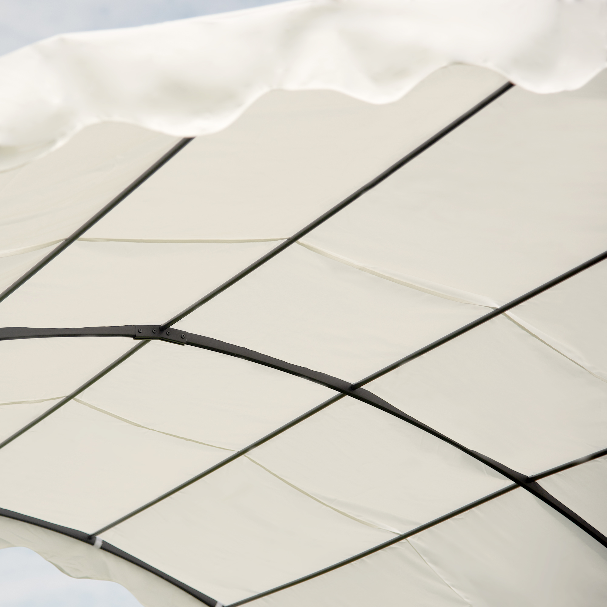 Mondawe Outdoor Patio 13ft.Lx10ft.W Iron Carport Shelter Garage Tent Garden Storage Shed with Anchor Kit White-Mondawe