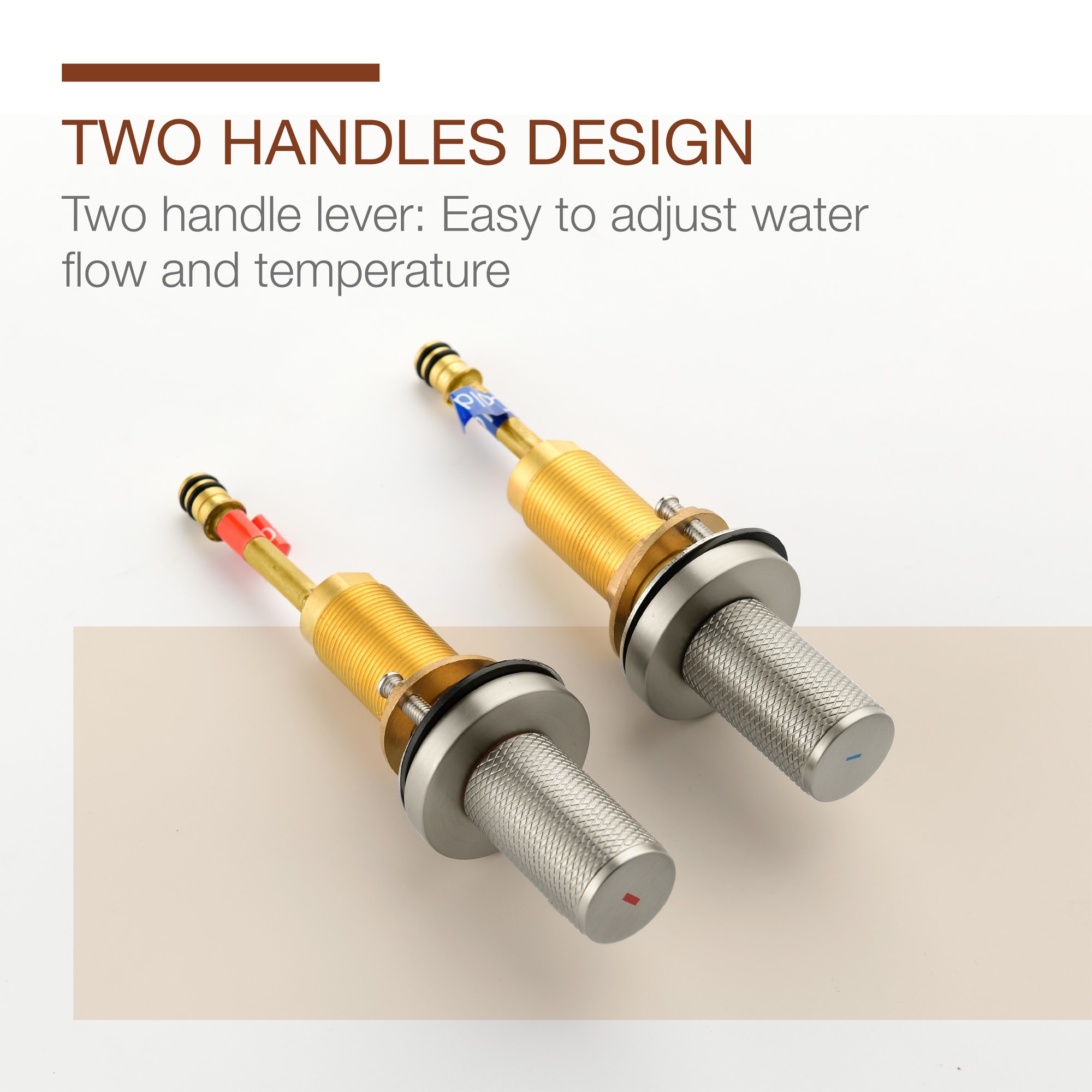 Mondawe Double Handle 8-Inch Center Wide-Spread Bathroom Faucet-Mondawe