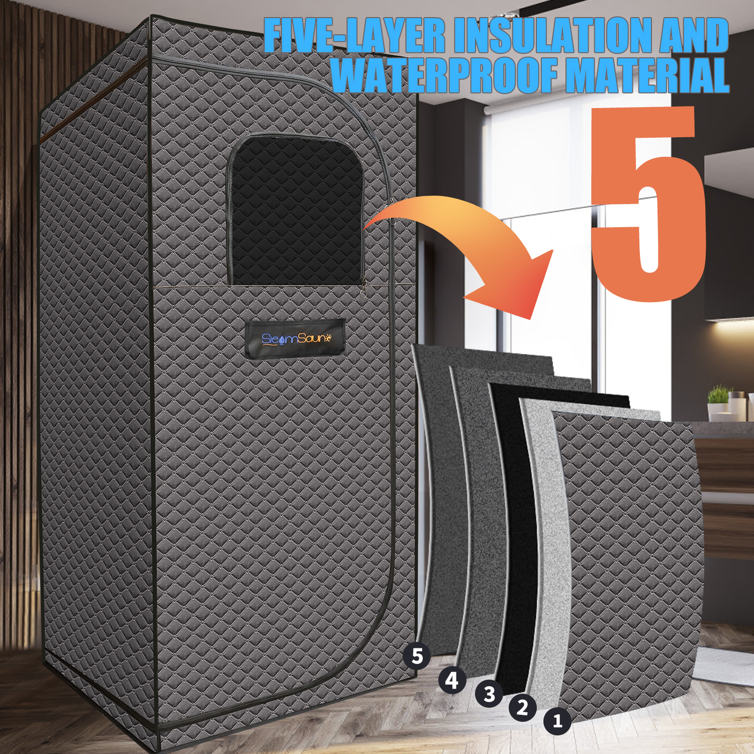 Sojourner Portable Sauna for Home - Steam Sauna Tent, Personal Sauna - Sauna Heater, Tent, Chair, Remote Included for Home Sauna - Enjoy Your Own Personal Spa 