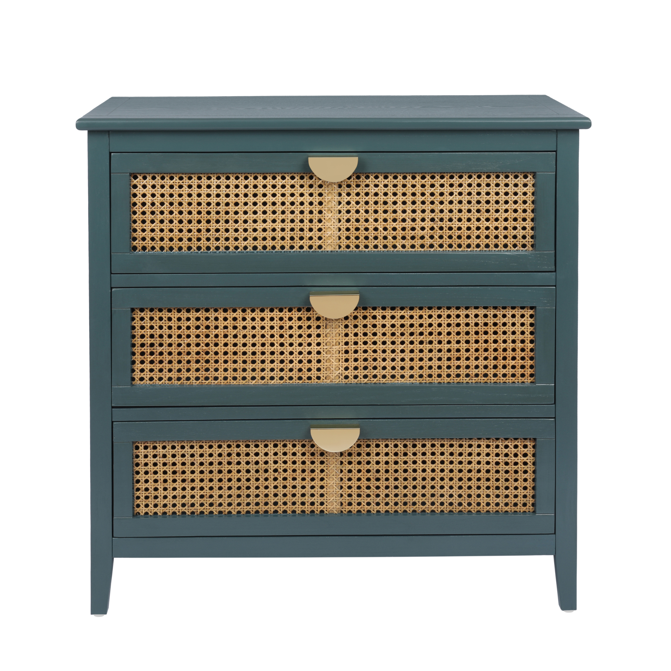 3 Drawer Cabinet,Natural rattan,American Furniture,Suitable for bedroom, living room, study