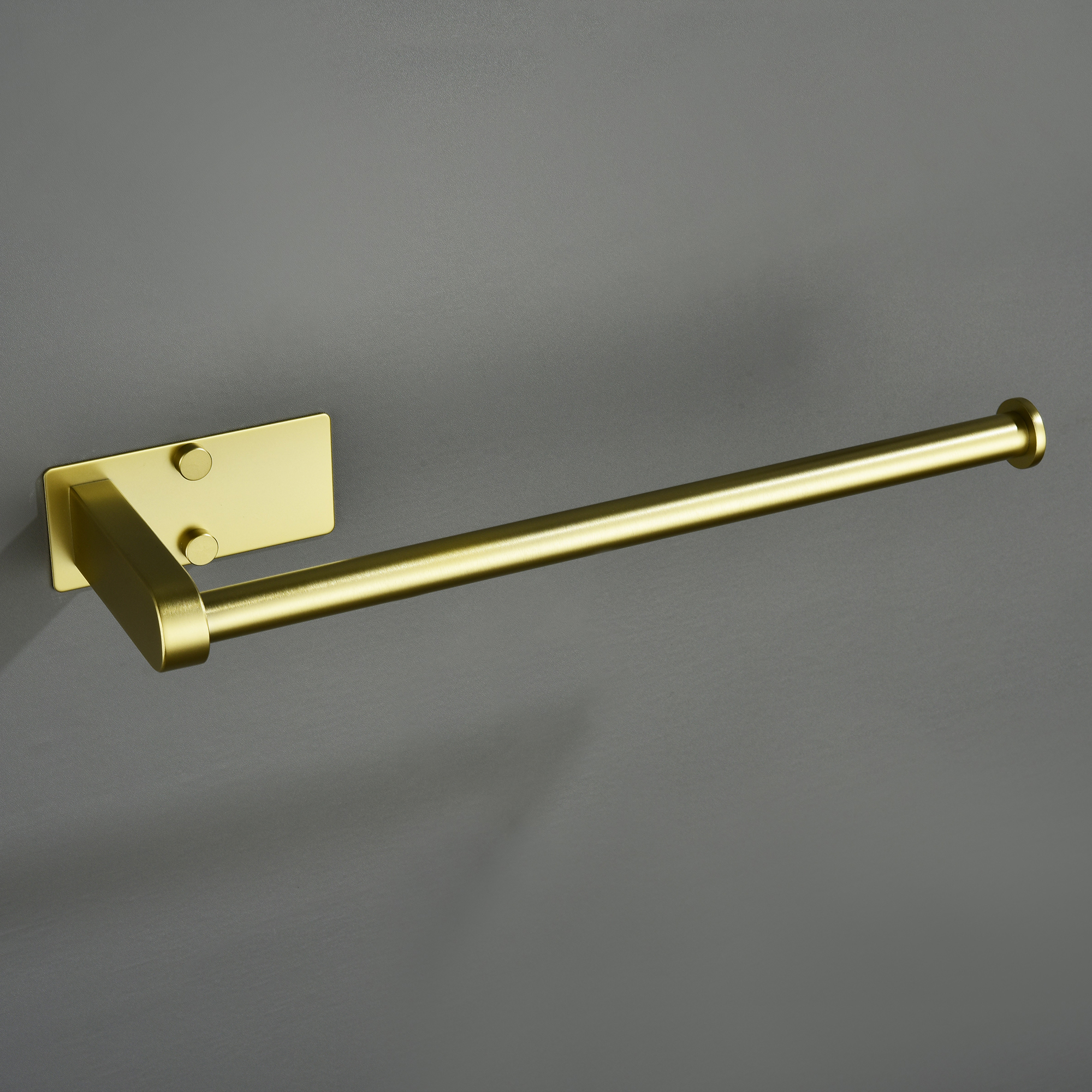  2-Pack 12 in. Wall-Mount Stainless Steel Paper Towel Holder Self Adhesive Paper Towel Holders in Brushed Nickel/Brushed Gold/Matte Black