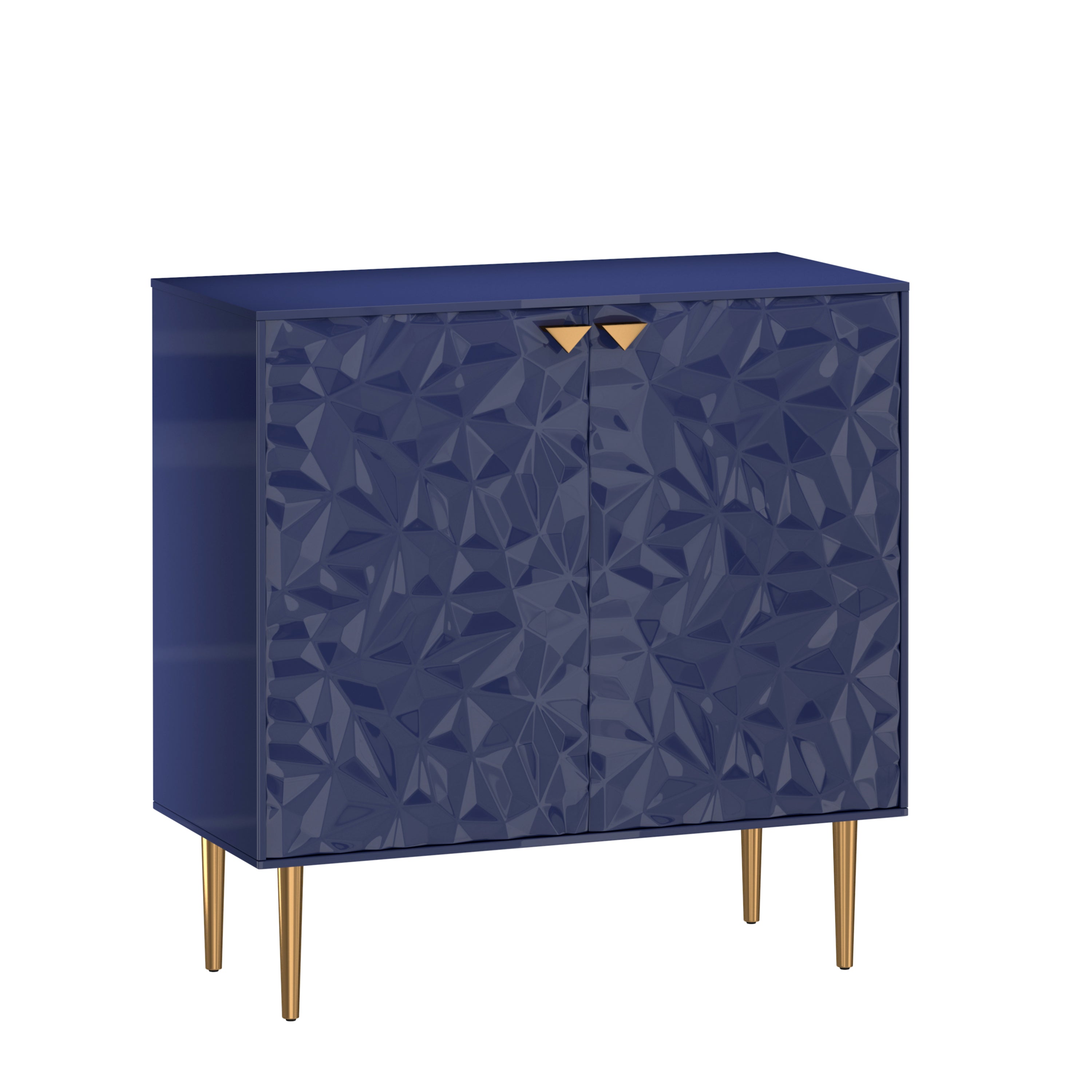Boyel Living 2 Door Cabinet With Elegant Raised Diamond Pattern