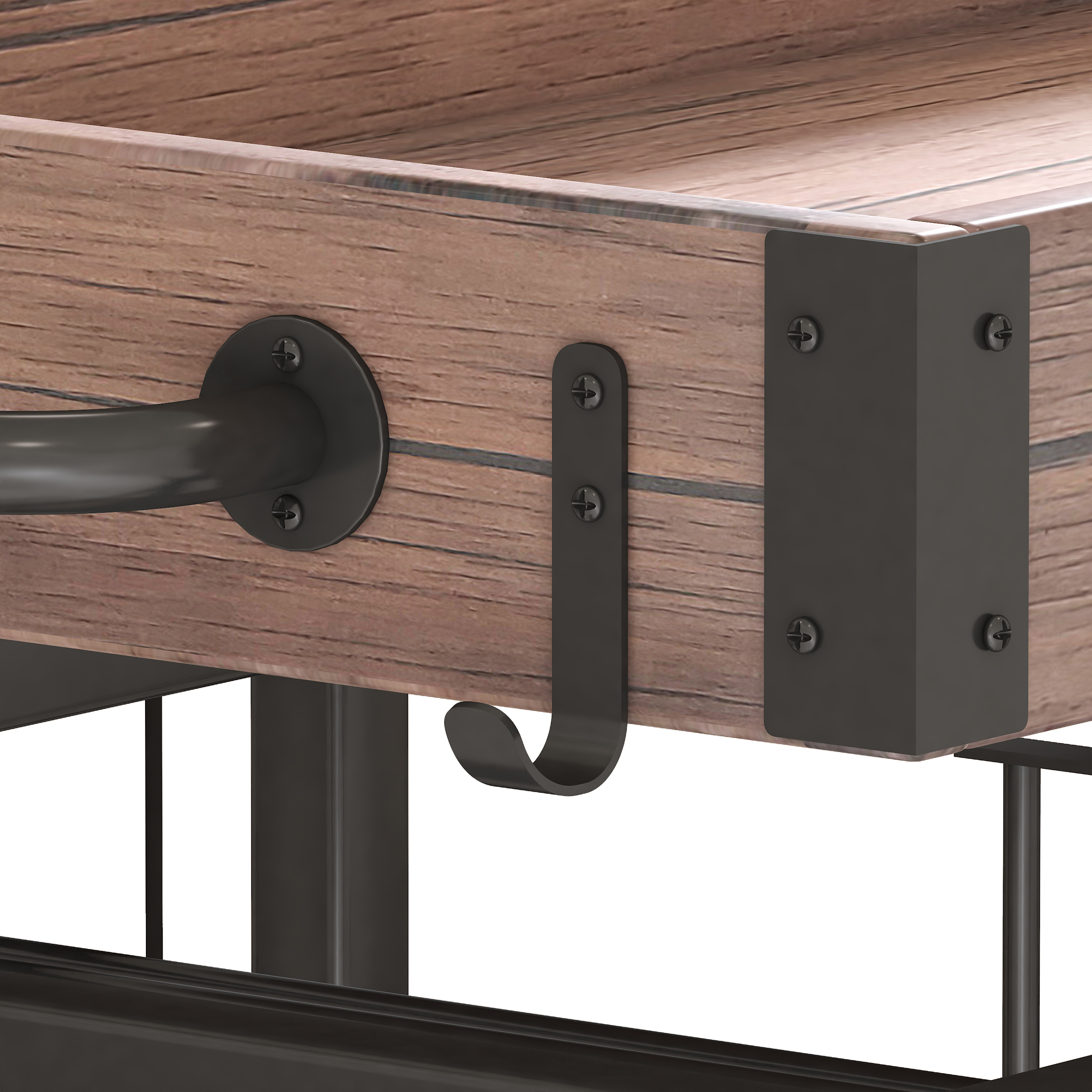 3 Tier Industrial Rolling Serving Cart with Lockable Wheels, Wine Rack Cart with Glass Holder for Indoor and Outdoor, Beverage Trolley cart with 2 Removable Tray, 