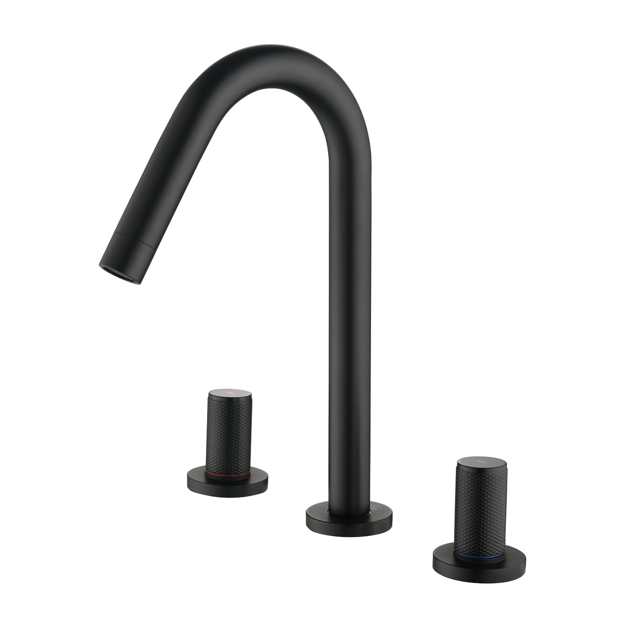 Mondawe Double Handle 8-Inch Center Wide-Spread Bathroom Faucet（Black/Gold/Nickel�?Mondawe