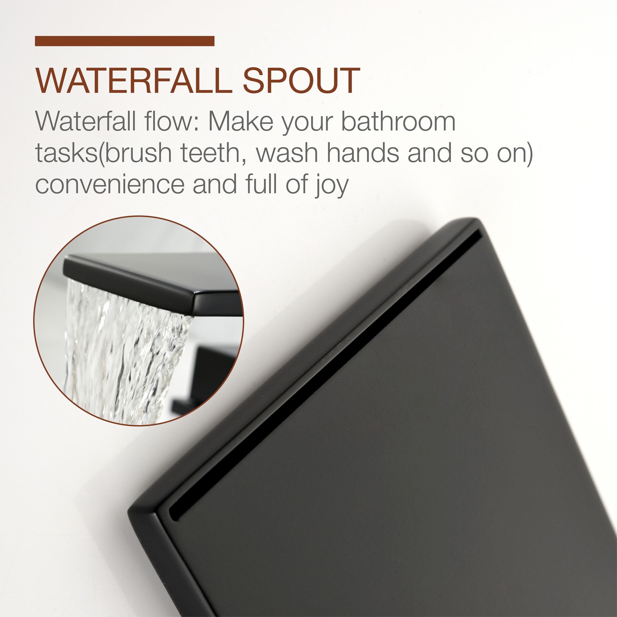 Mondawe Double Handle 8-Inch Center Wide-Spread Bathroom Faucet(Black/Gold/Nickel/Gray)-Mondawe