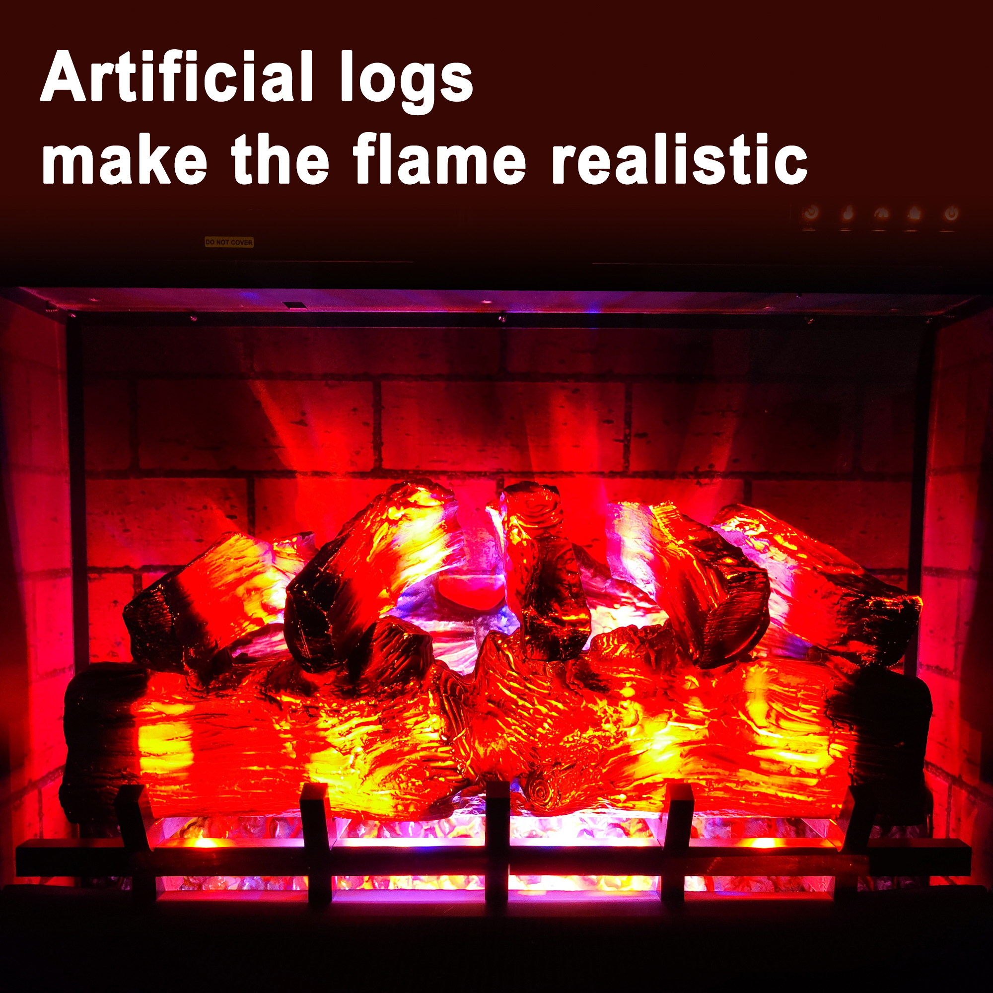 Mondawe 28 in. 5120 BTU Recessed Electric Fireplace with Double Overheat Protection & Remote Control and Touch Screen-Mondawe