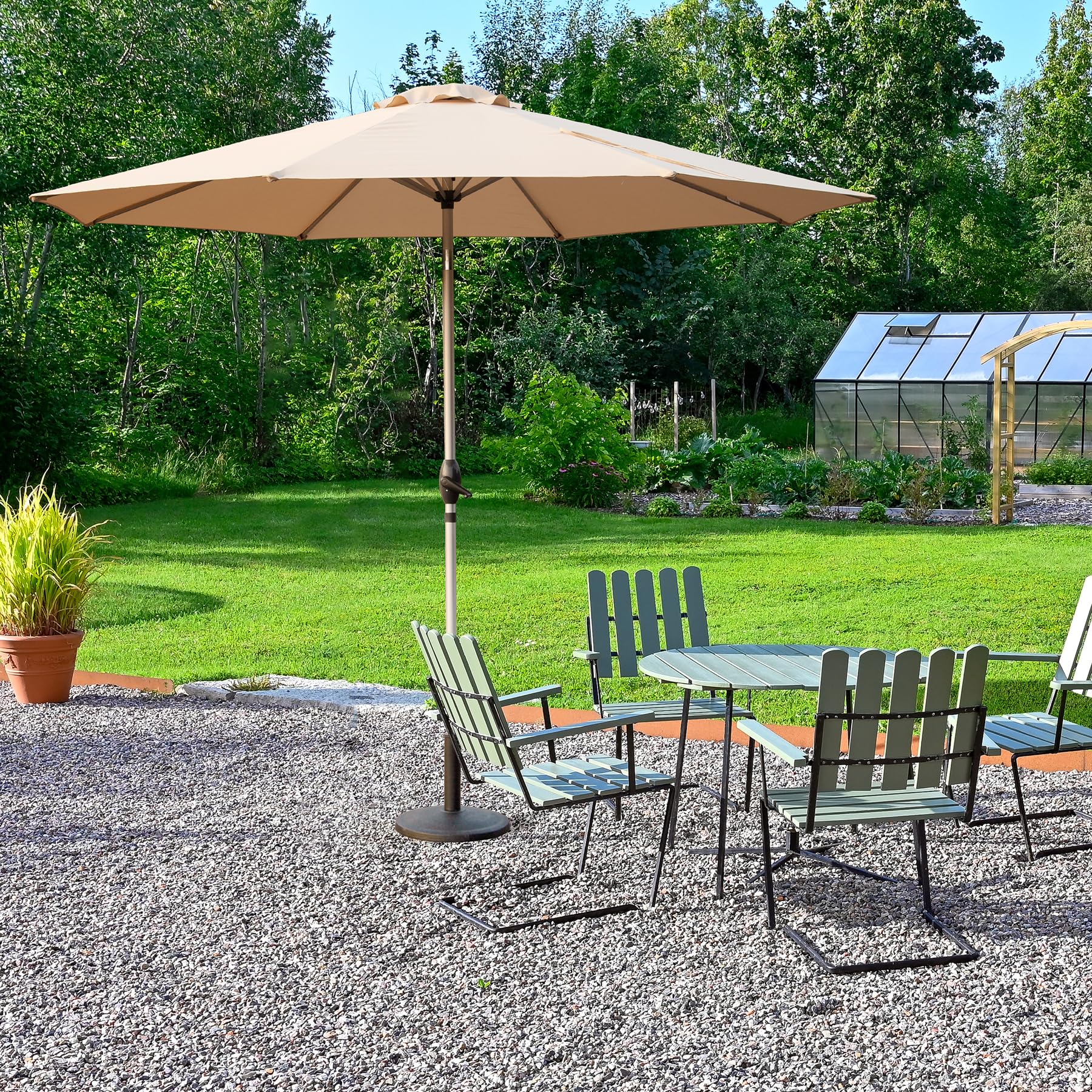 Patio Umbrella Base, Umbrella Stand Base with Adjustable Knob, Patio Table Umbrella Base for Outdoor 1.5''~1.9'' Market Umbrella Heavy Duty Umbrella Holder, Black