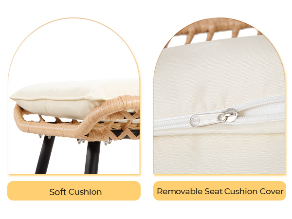 7-Piece Patio Bistro Set – PE Rattan Chairs with Cushions, Ottomans, and Tempered Glass Coffee Table, Compact Outdoor Furniture for Balcony or Small Spaces (Blue/Beige)