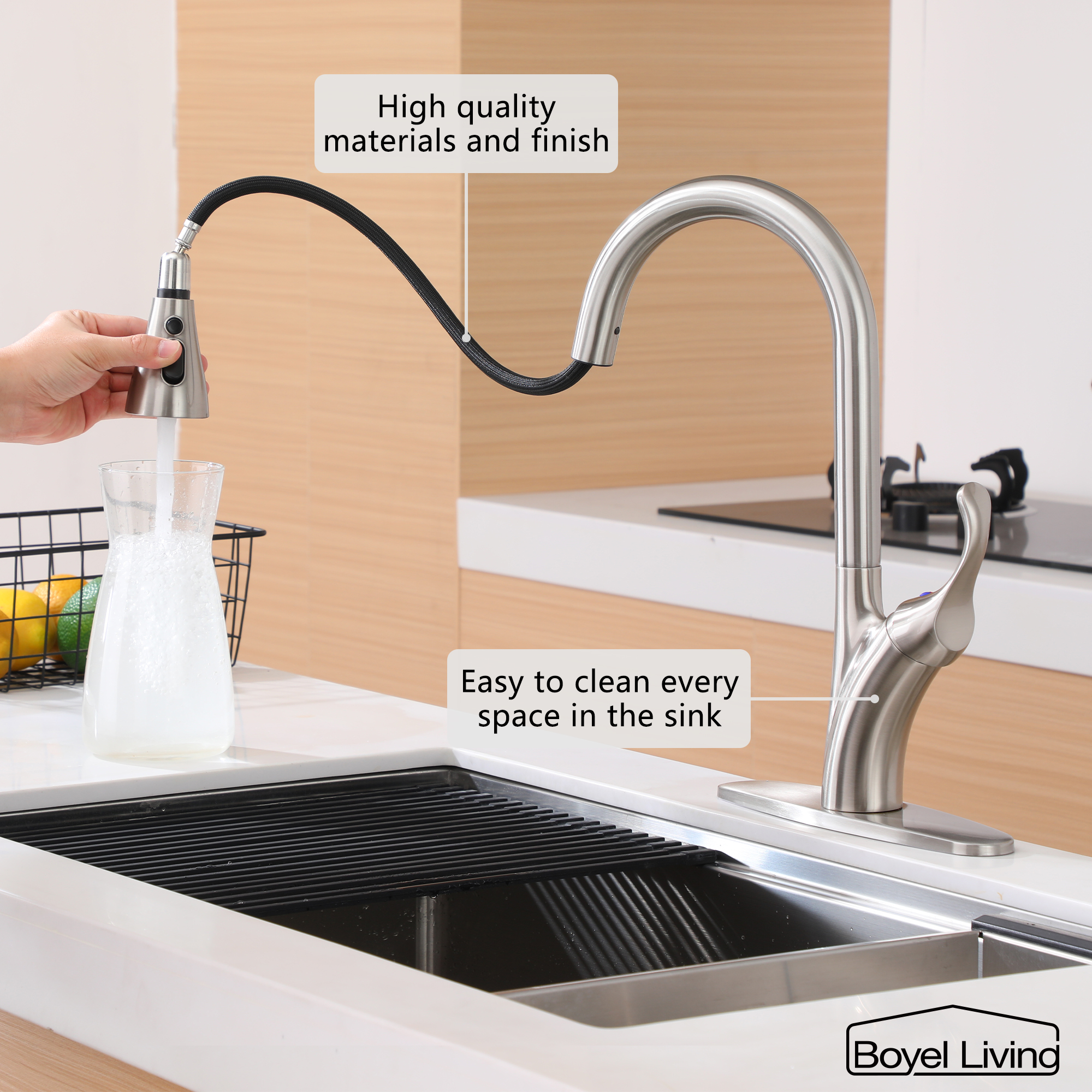 Kitchen Faucet with Pull Down Sprayer