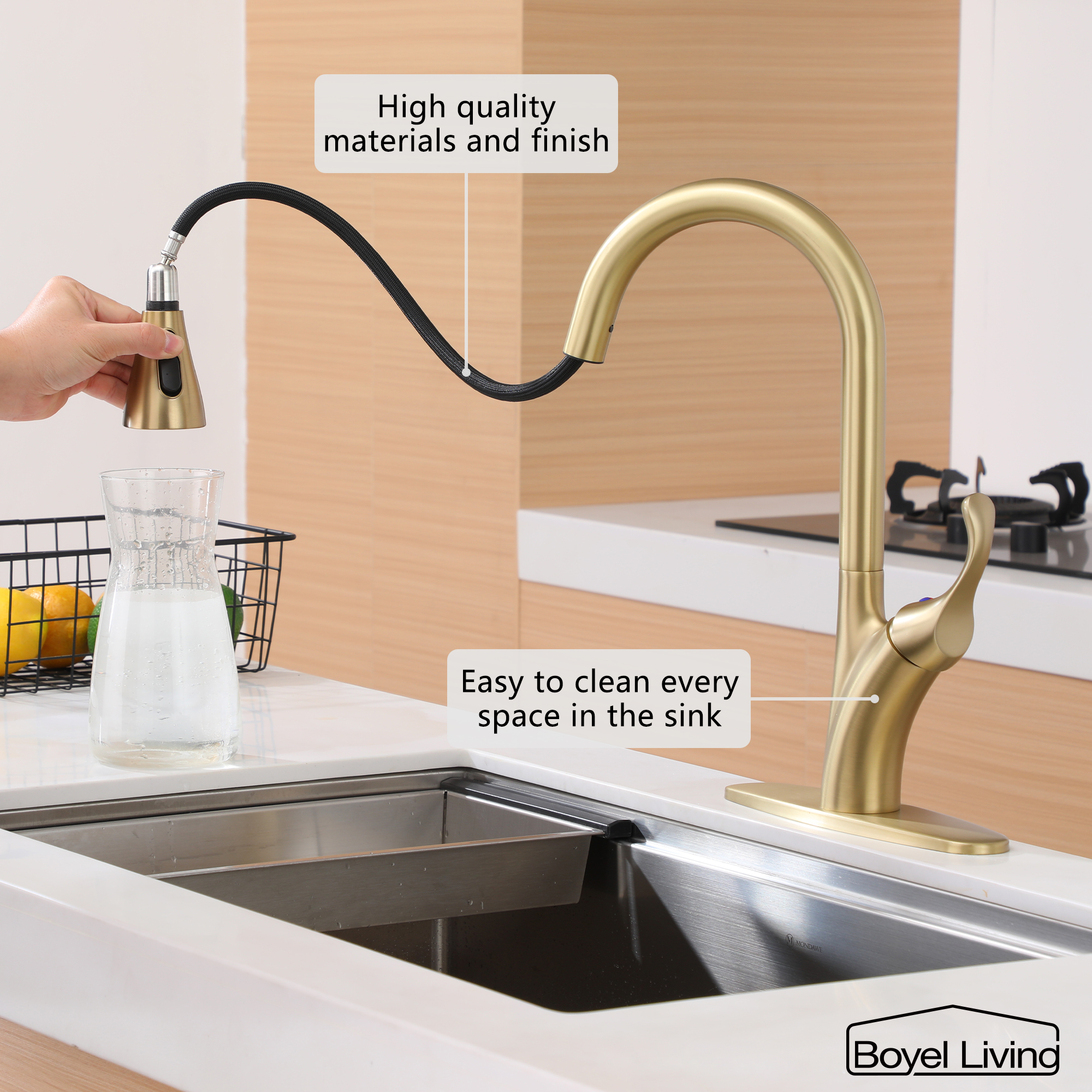 Kitchen Faucet with Pull Down Sprayer
