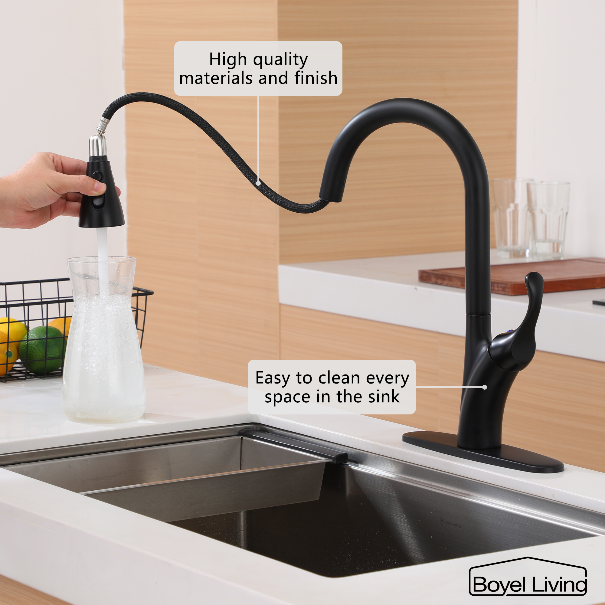 Kitchen Faucet with Pull Down Sprayer