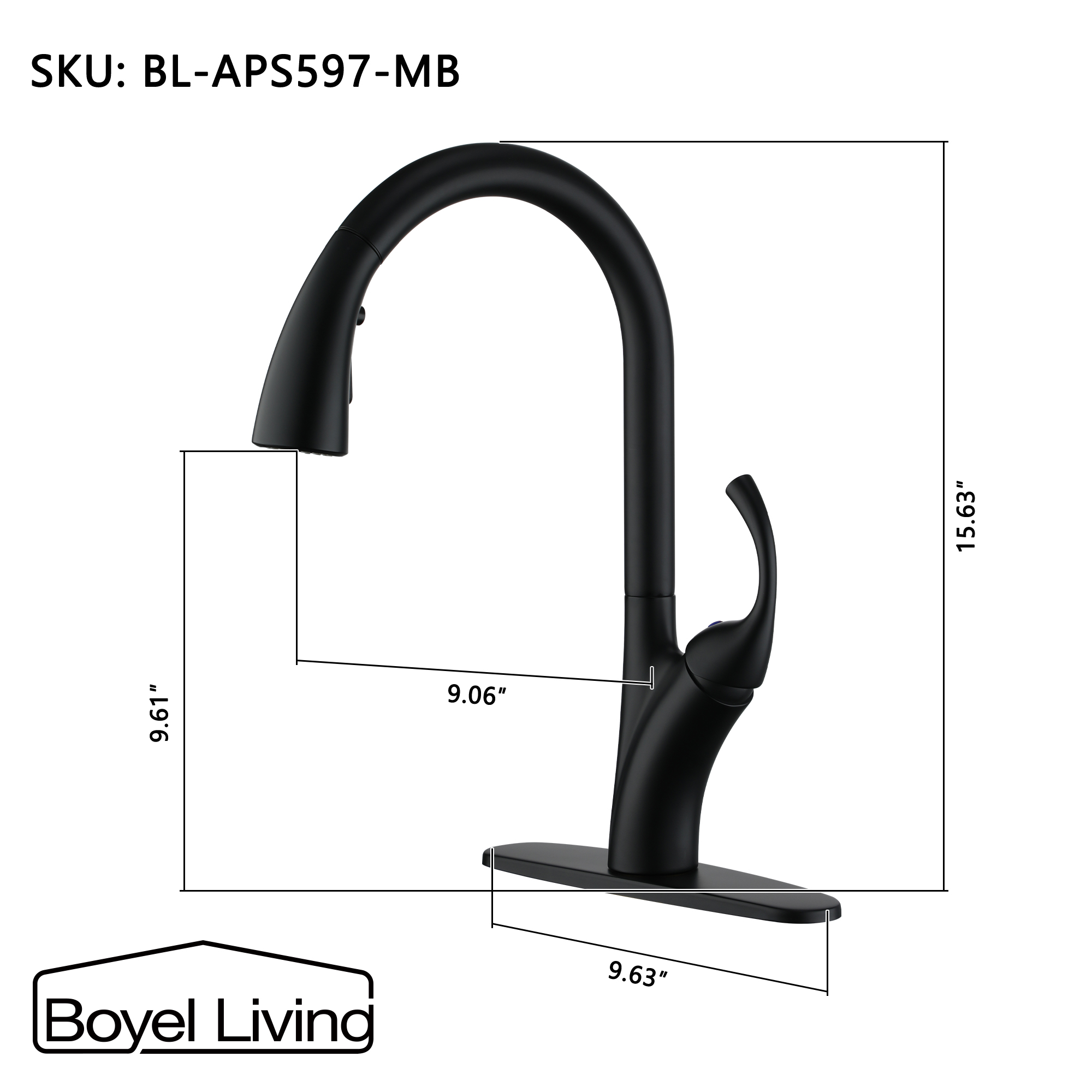 Ultra-Thin Integrated Handle With Pull-Out Kitchen Faucet