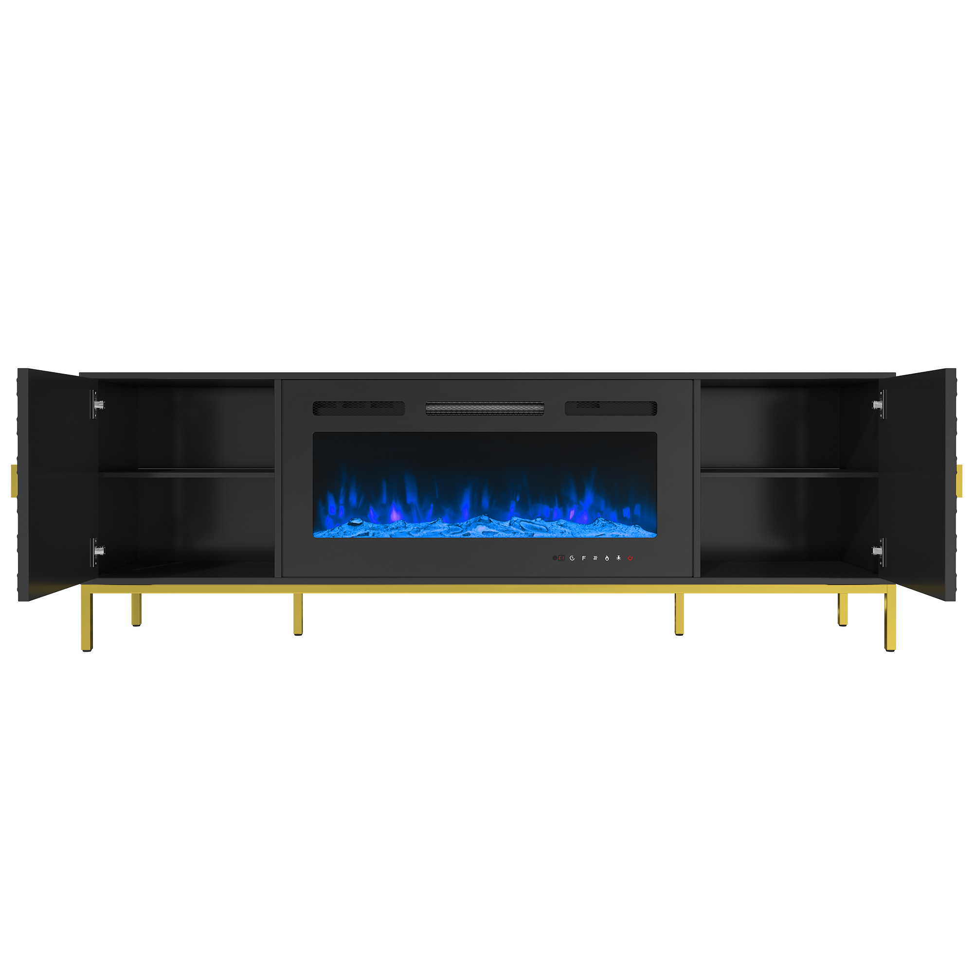 TV Stand with Built-in 36" Electric Fireplace Fits TVs Up to 75"