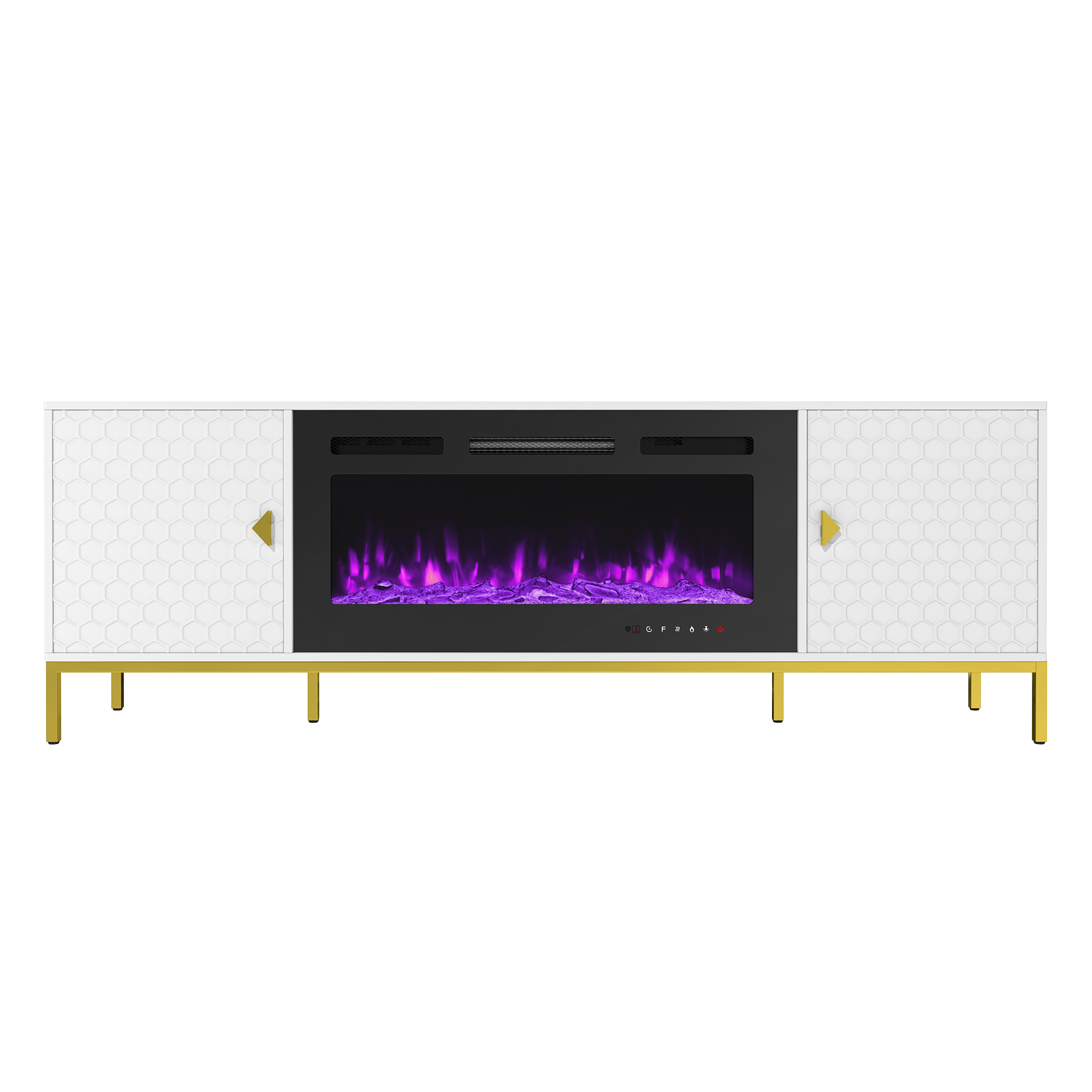 TV Stand with Built-in 36" Electric Fireplace Fits TVs Up to 75"