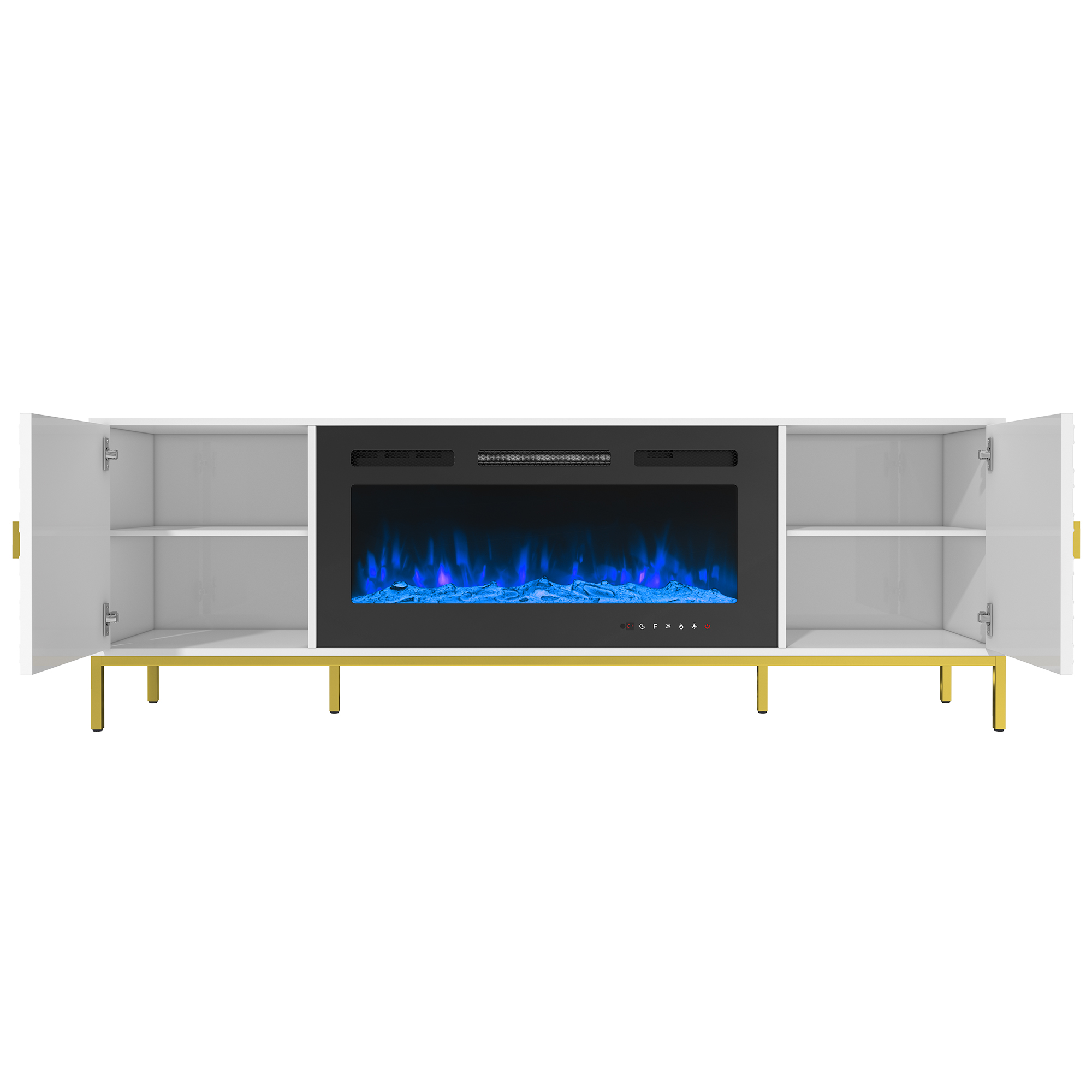 TV Stand with Built-in 36" Electric Fireplace Fits TVs Up to 75"